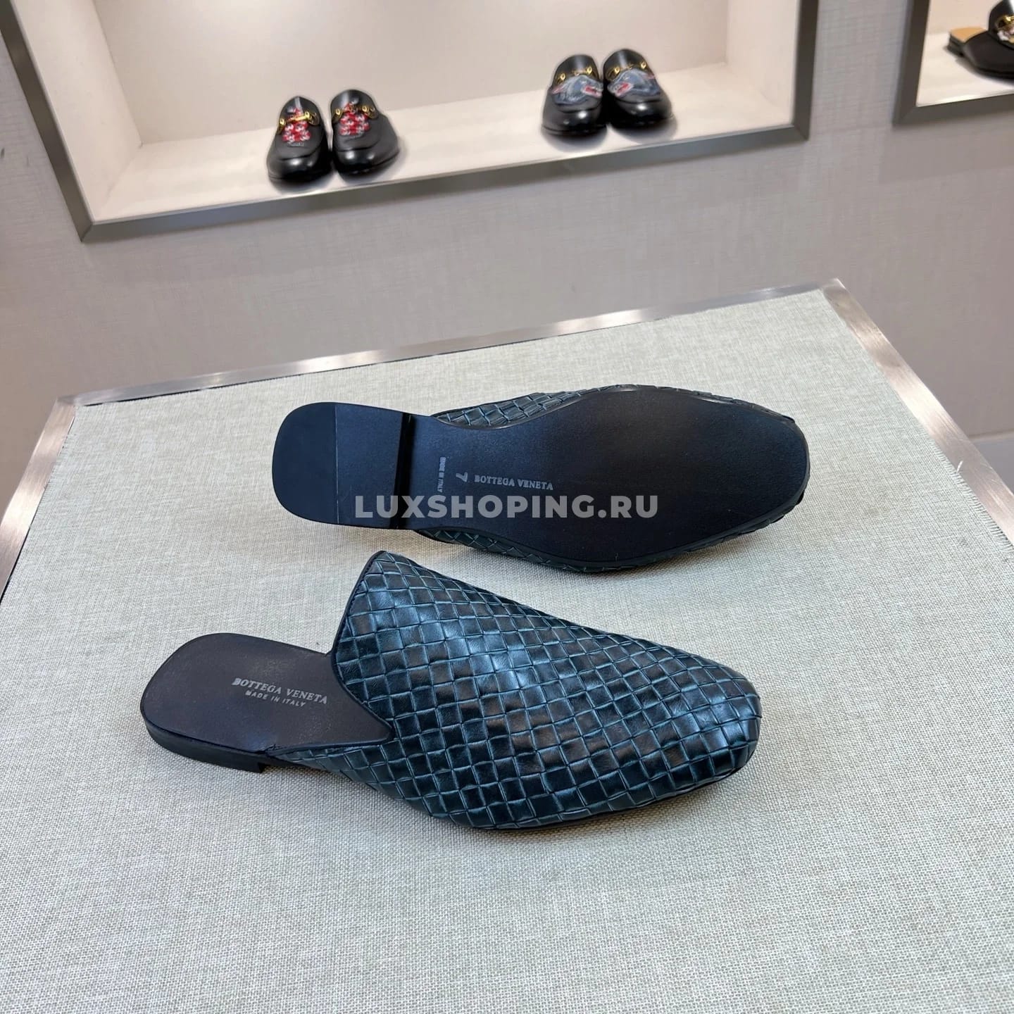 Сабо Bottega темно синие - фото 6