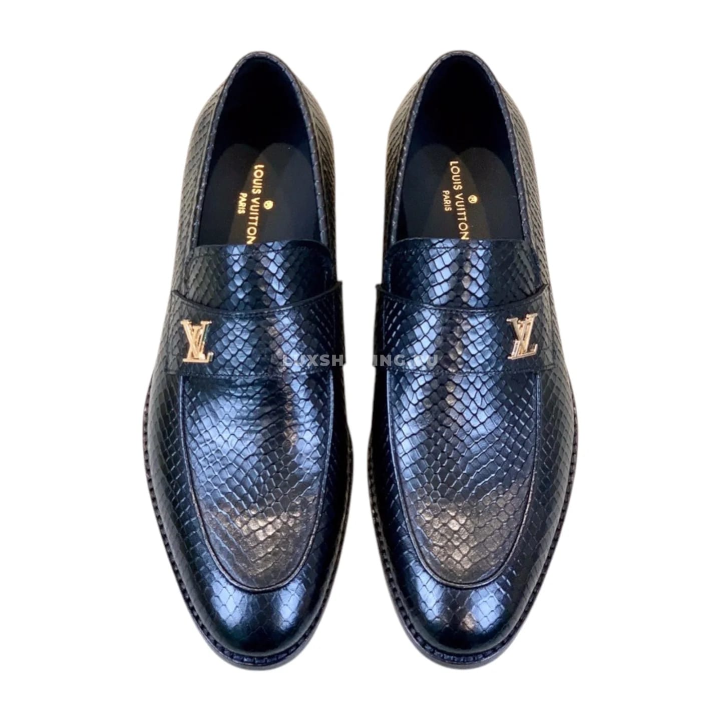 Лоферы Louis Vuitton с пряжкой и лого змеиные
