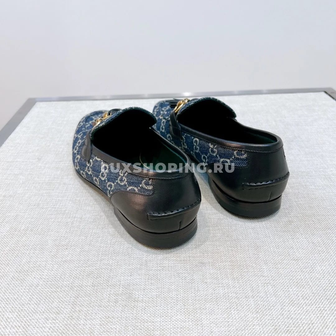 Мокасины Gucci с кисточками синие - фото 6