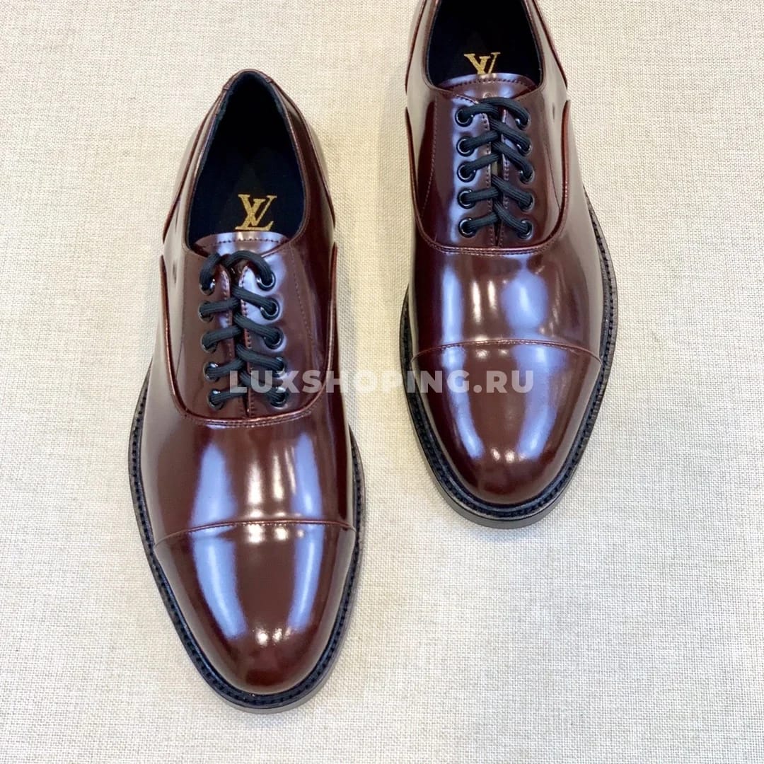Туфли Louis Vuitton со шнурками коричневые - фото 4