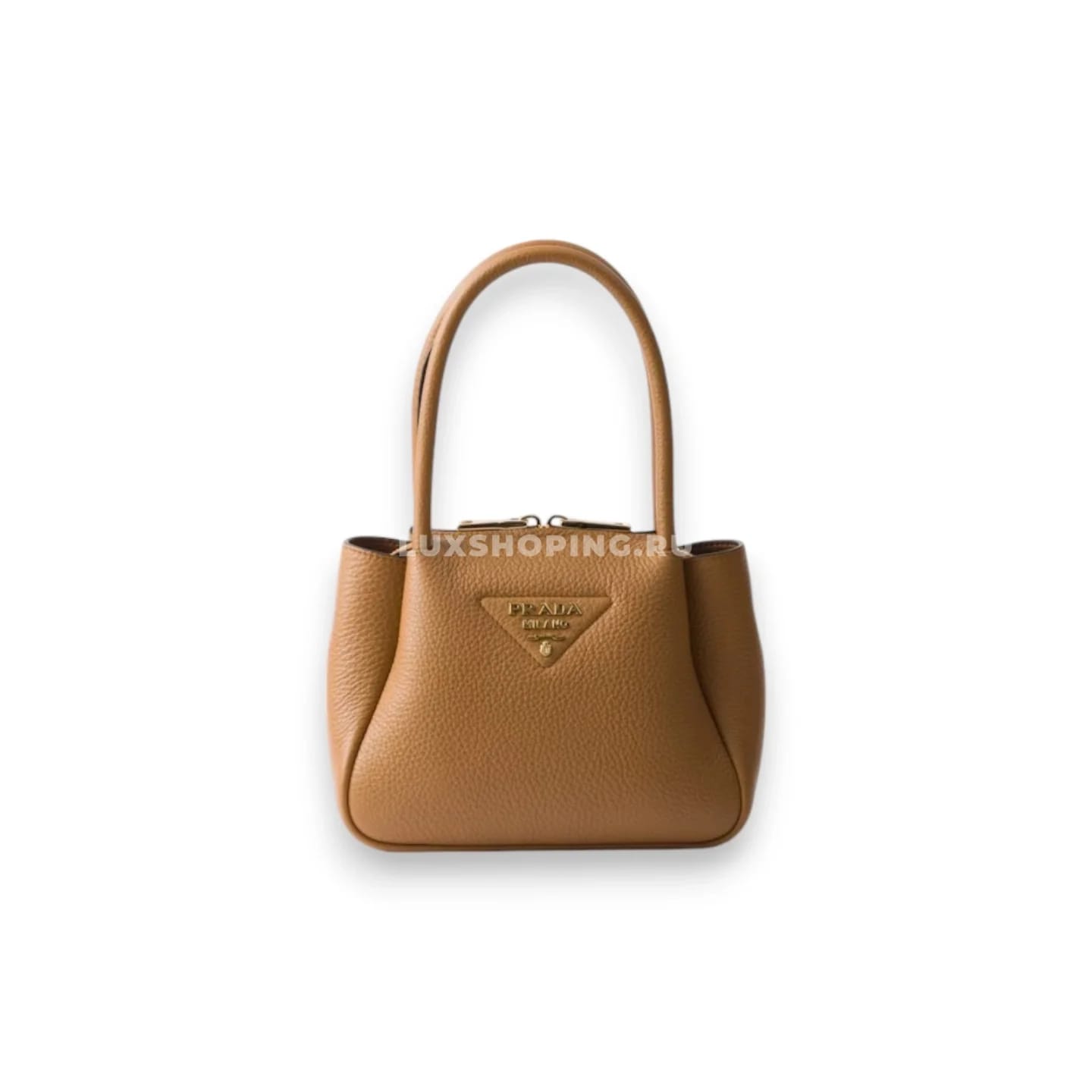 Мини-сумка Prada через плечо карамель 18×19,5×9 см