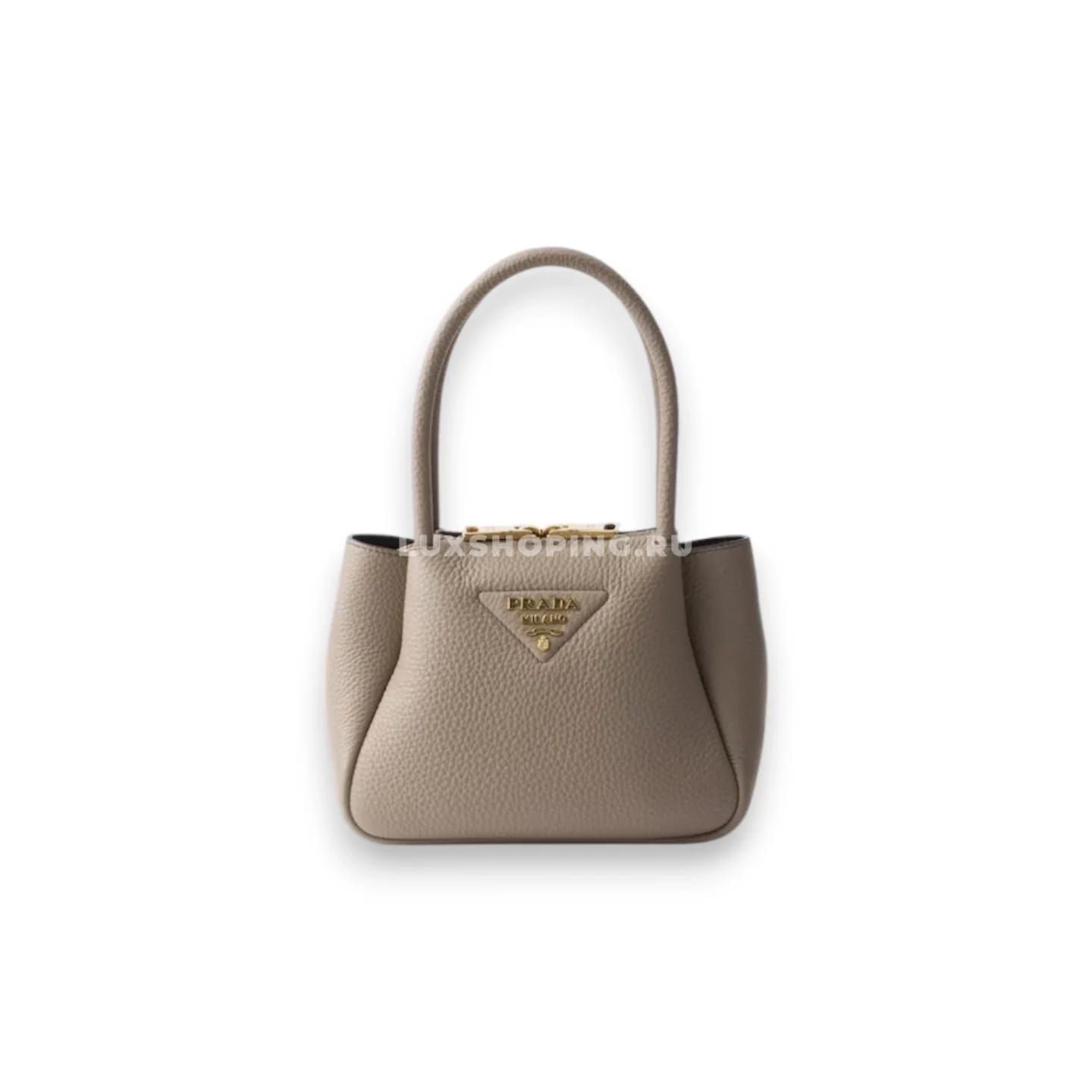 Мини-сумка Prada через плечо в оттенке глиняной золы 18×19,5×9 см