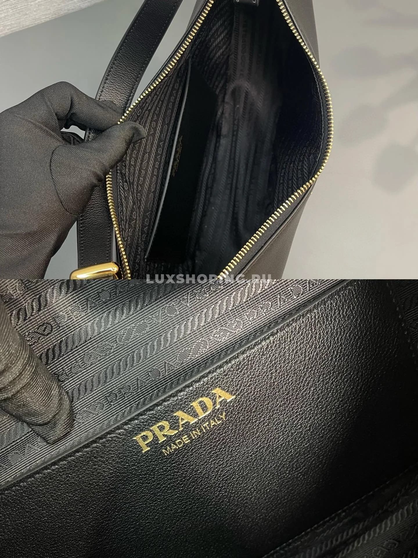 PRADA Moon Bag Черная 35×22.5×8 см - фото 9