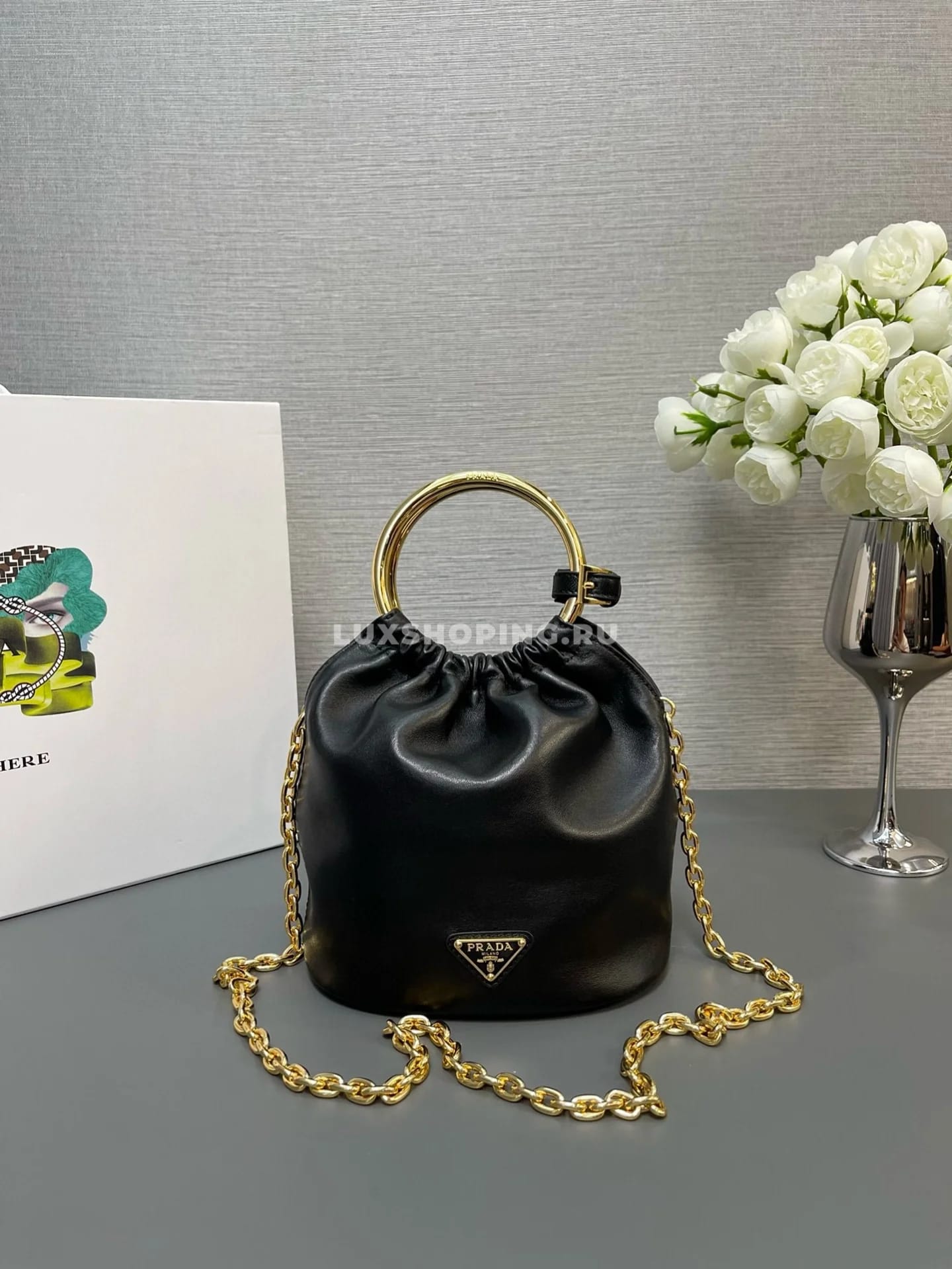 PRADA | Мини сумка из кожи наппа 15×19×8 см - фото 11