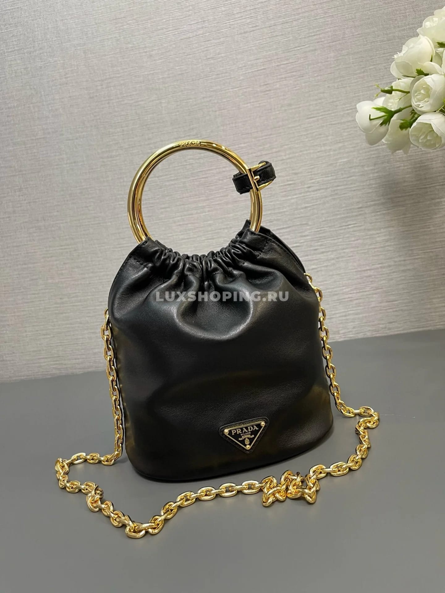 PRADA | Мини сумка из кожи наппа 15×19×8 см - фото 4