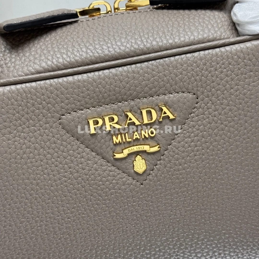 Сумка Prada прямоугольная из кожи серая 29×14×8,5 см - фото 5