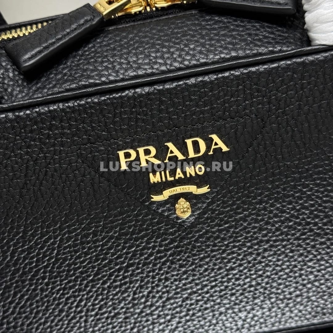Сумка Prada прямоугольная из кожи черная 29×14×8,5 см - фото 7