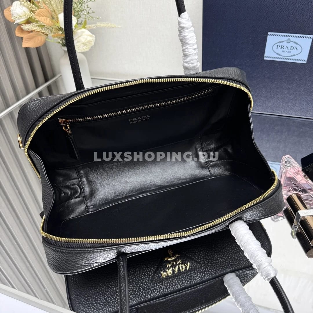 Сумка Prada прямоугольная из кожи черная 29×14×8,5 см - фото 8