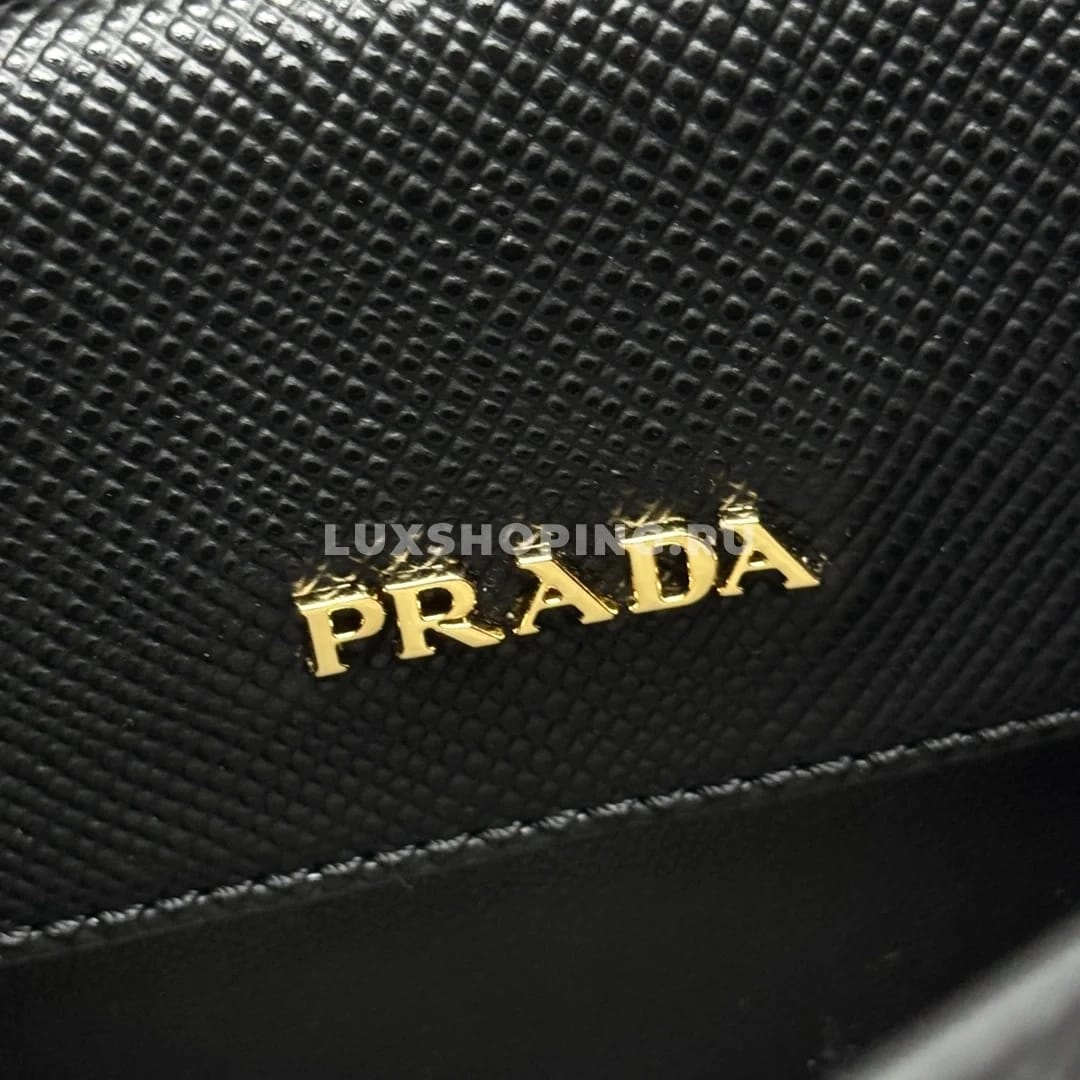 Мини-сумка Prada Double Saffiano черная 25×18,5×12,5 см - фото 2