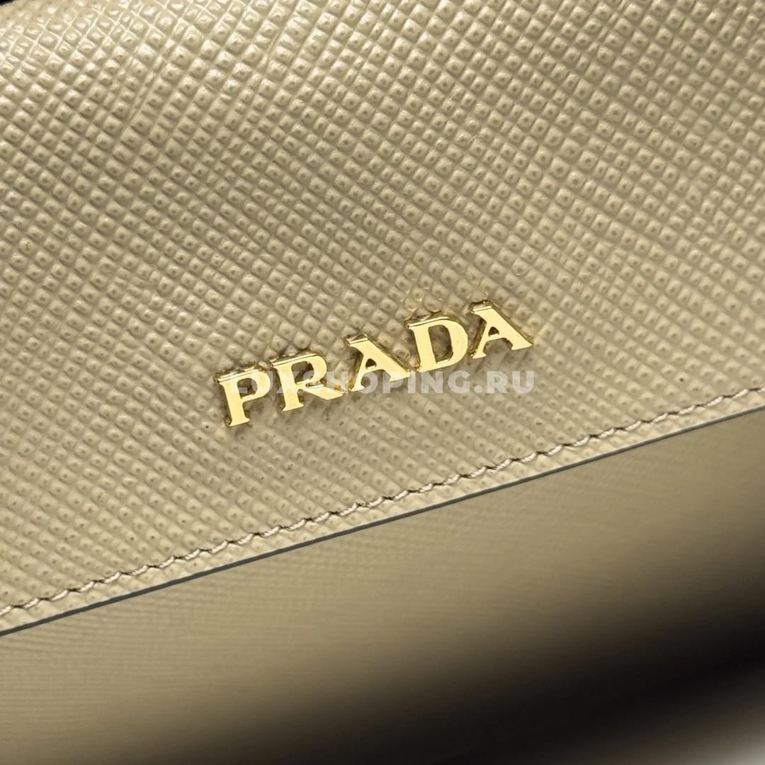 Сумка Prada Double бежевая 33×24,5×14 см - фото 2