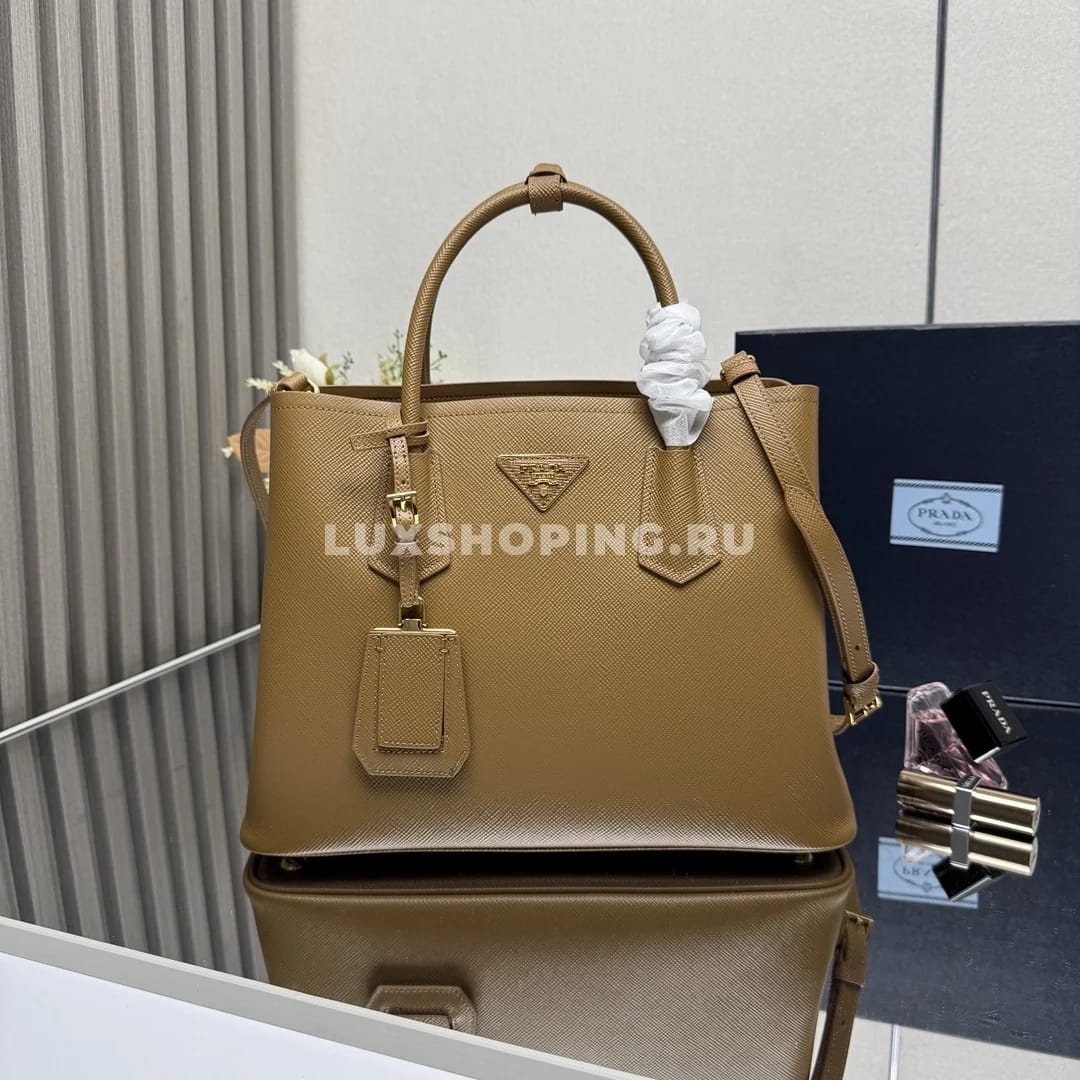 Сумка Prada Double карамельная 33×24,5×14 см - фото 2