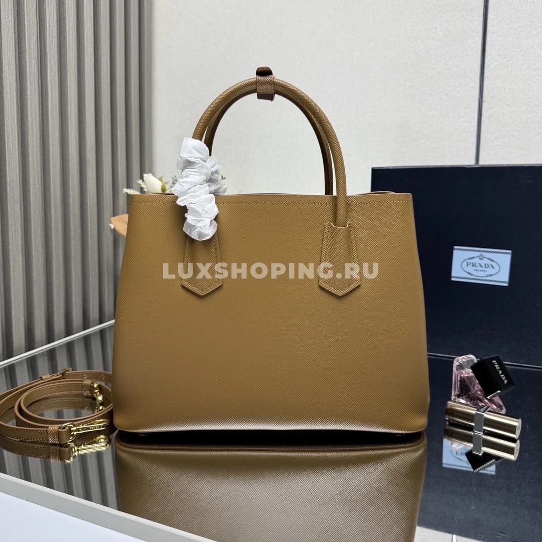Сумка Prada Double карамельная 33×24,5×14 см - фото 4
