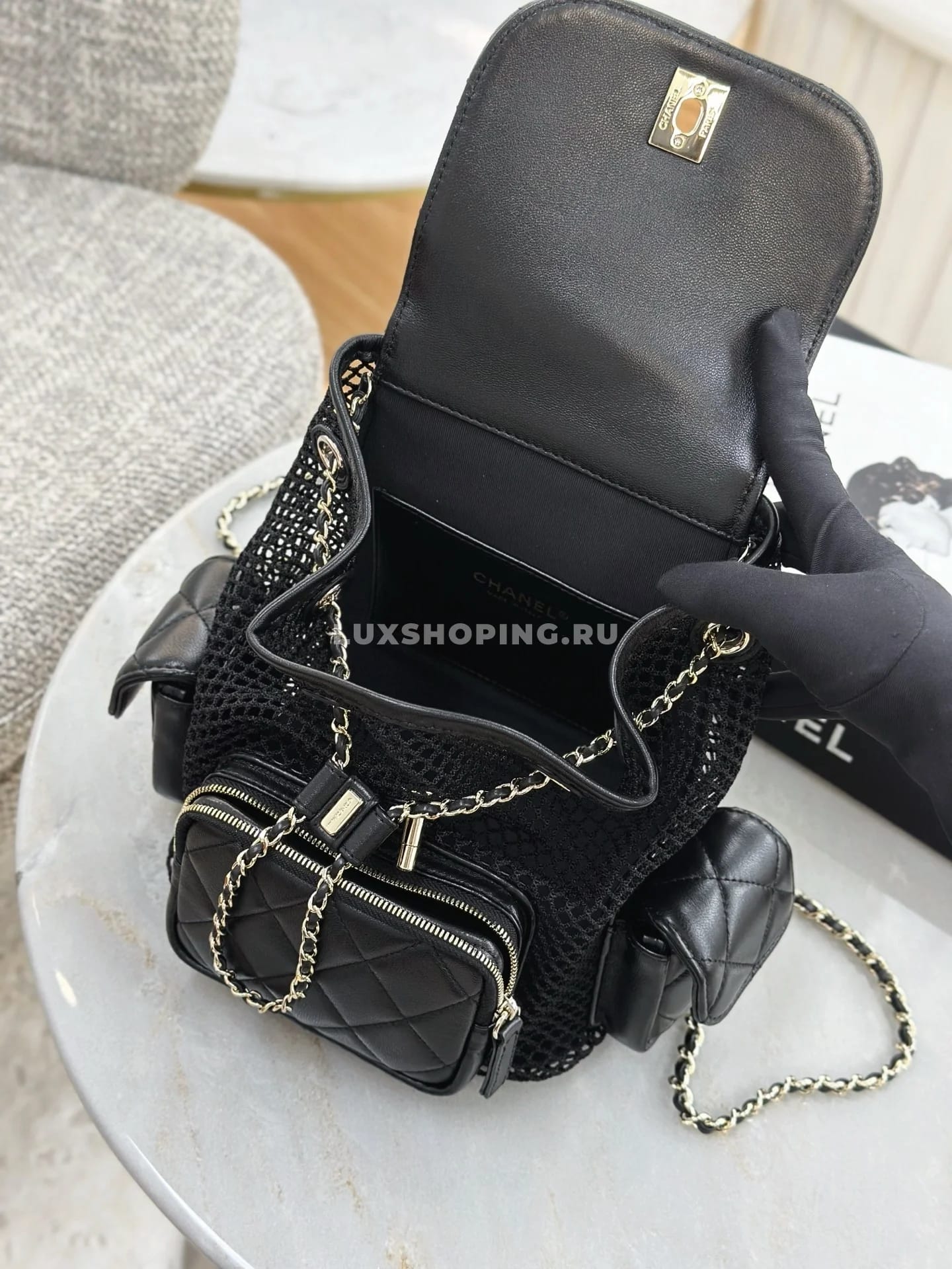 Рюкзак Chanel Spring-Summer 2025 Fisherman Net Backpack 23×25×13 см - фото 4