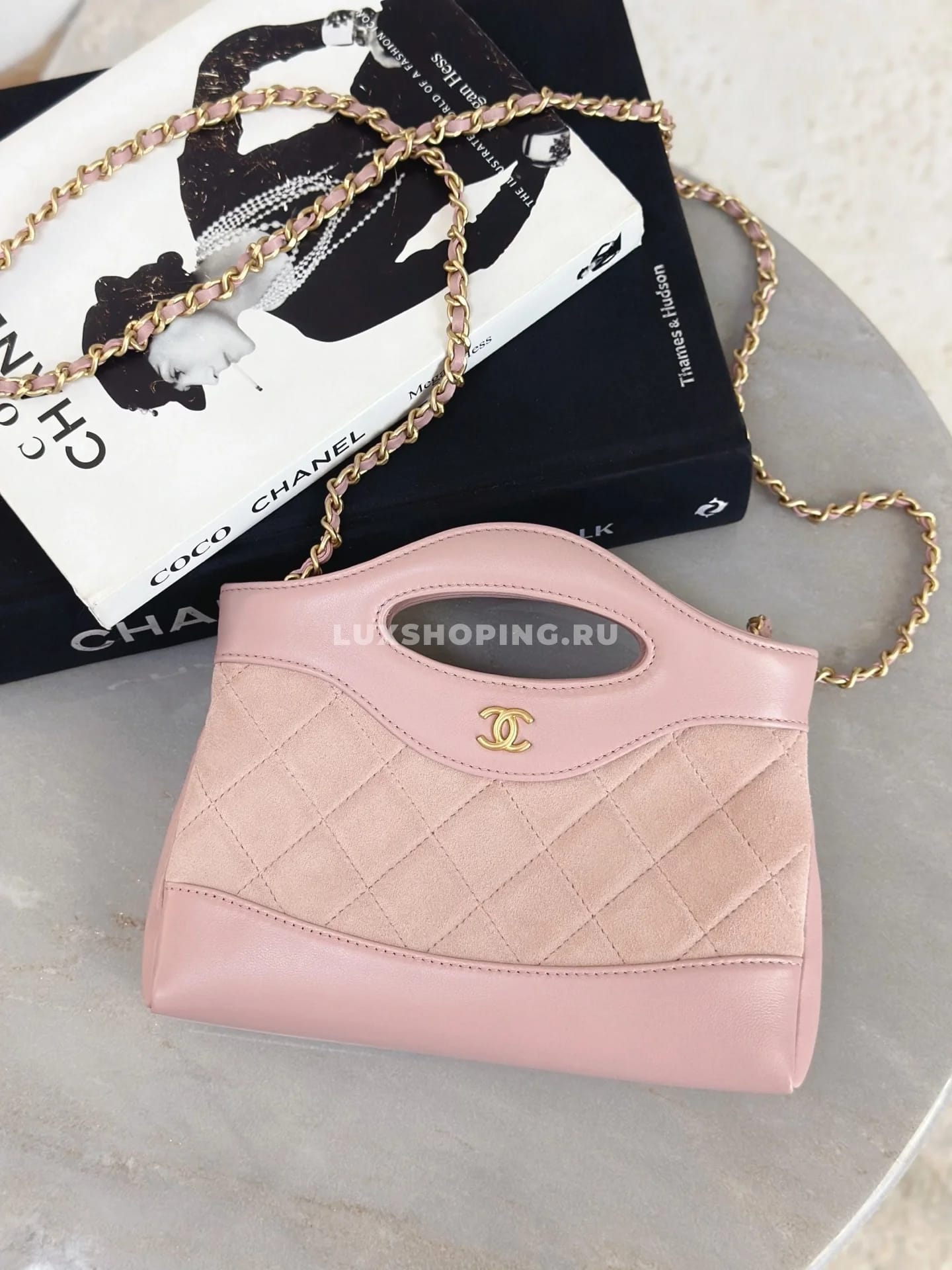 Сумка Chanel SHOPPING розовая 17,5×20,5×4 см - фото 5