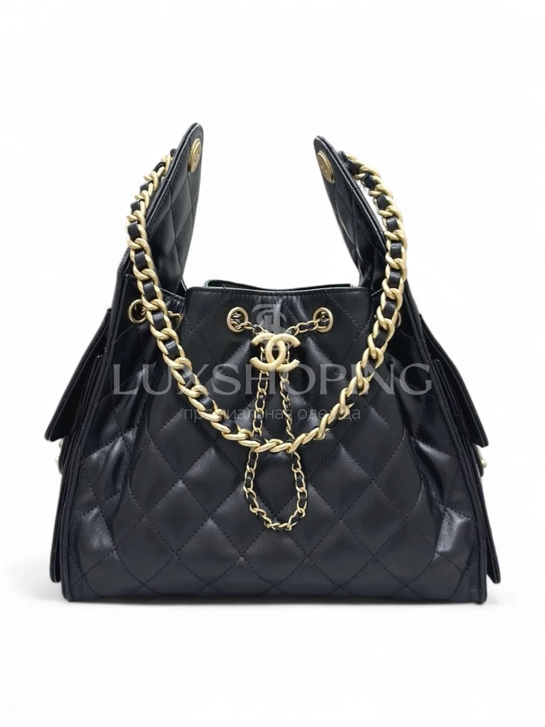 Сумка Chanel hobo 2025 черная 30×26×14 см