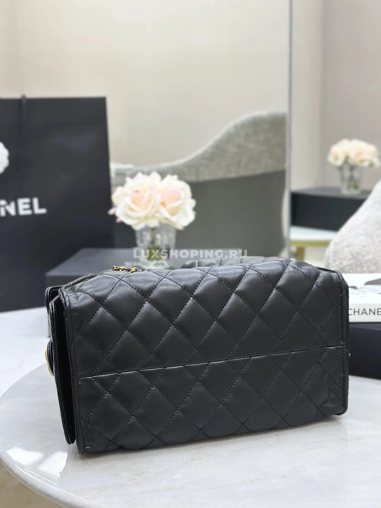 Сумка Chanel hobo 2025 черная 30×26×14 см - фото 6