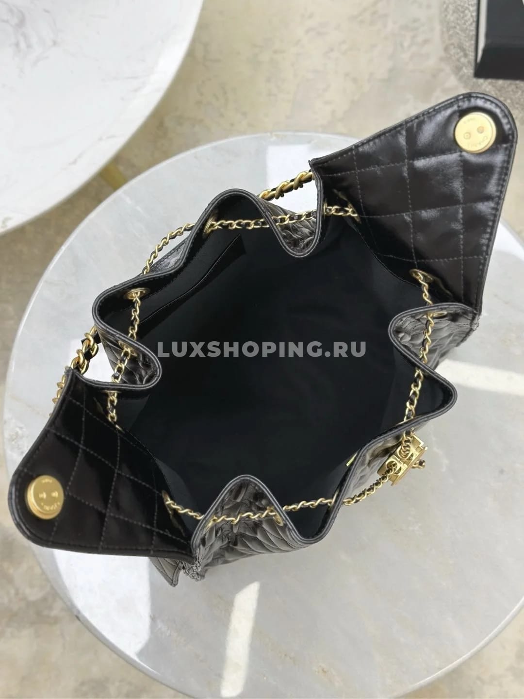Сумка Chanel hobo 2025 черная 40×30×15 см - фото 5