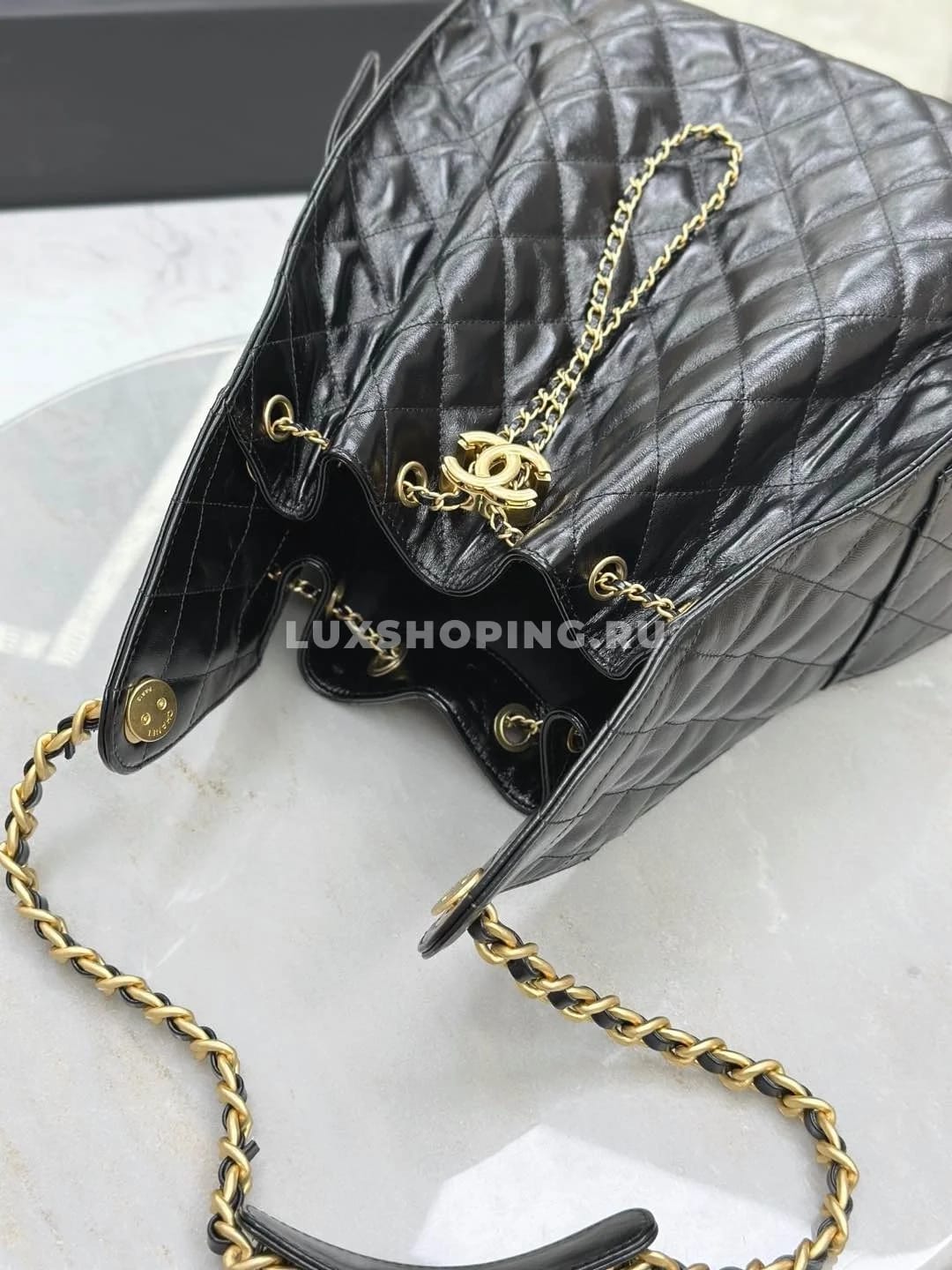 Сумка Chanel hobo 2025 черная 40×30×15 см - фото 7
