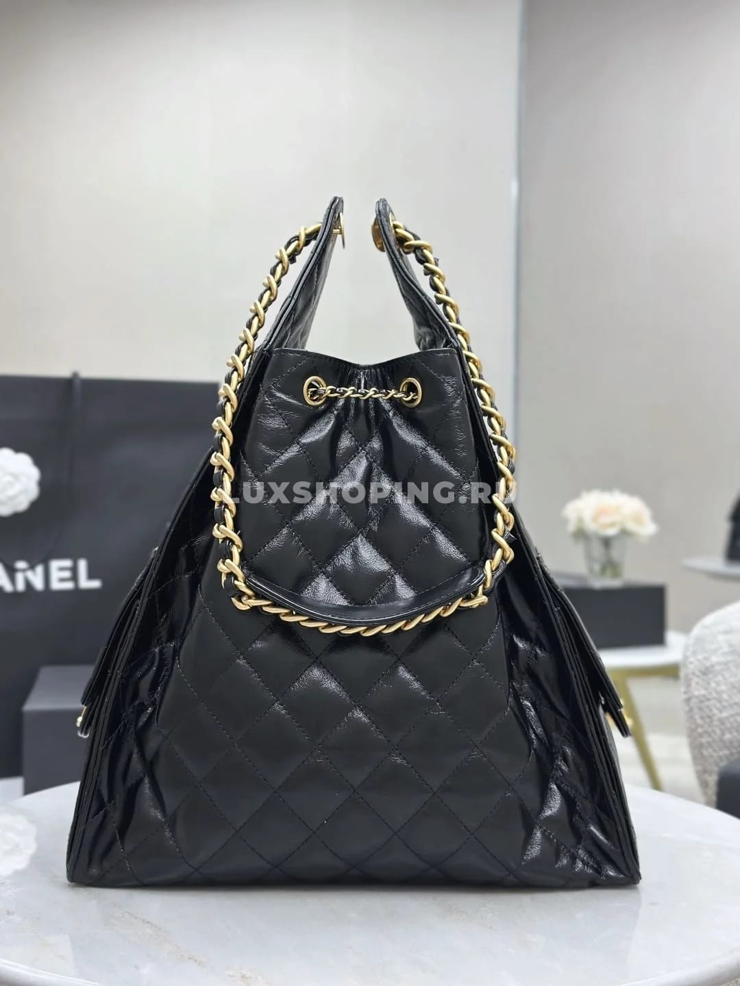 Сумка Chanel hobo 2025 черная 40×30×15 см - фото 10