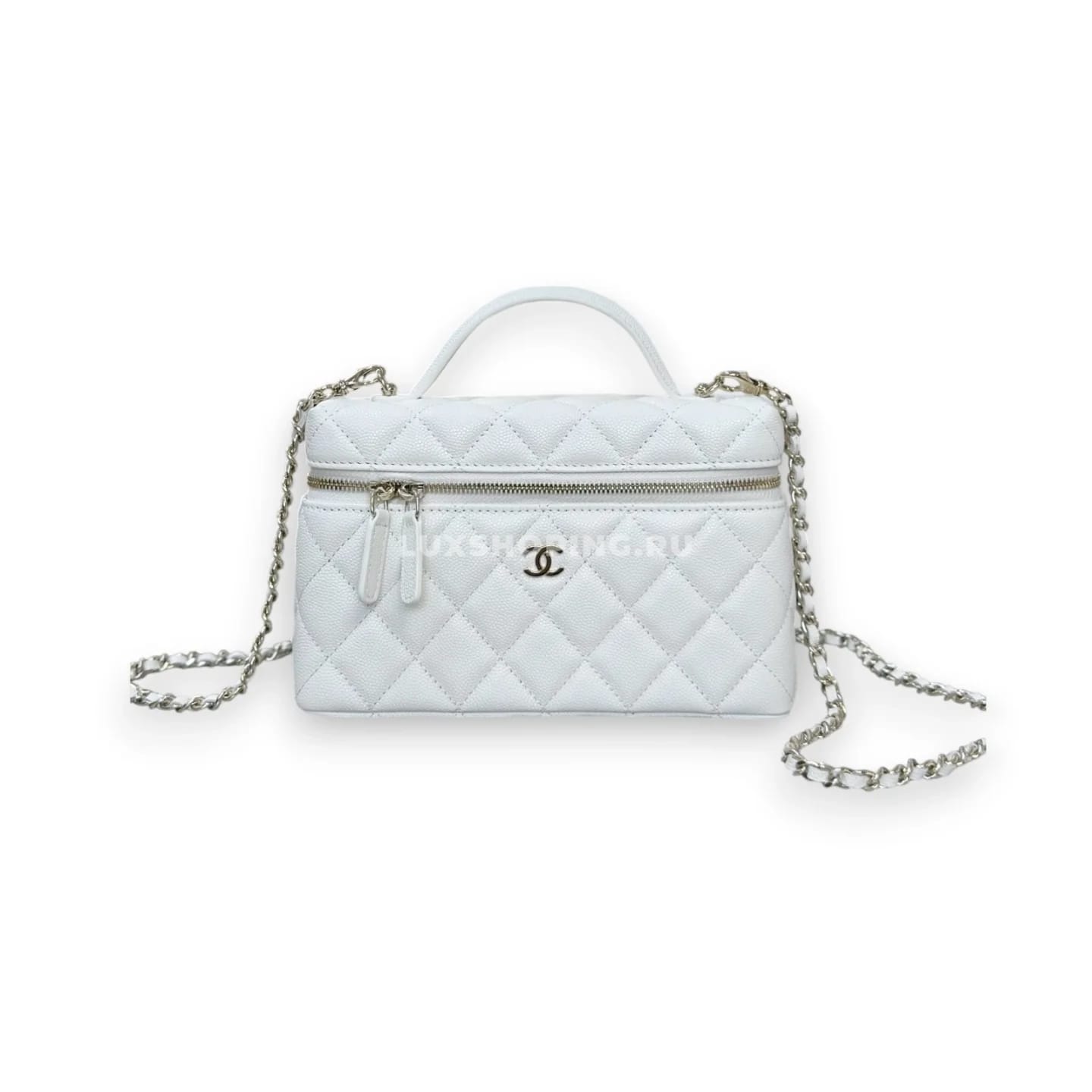 Сумка Chanel Vanity белая 17×19,5×5 см