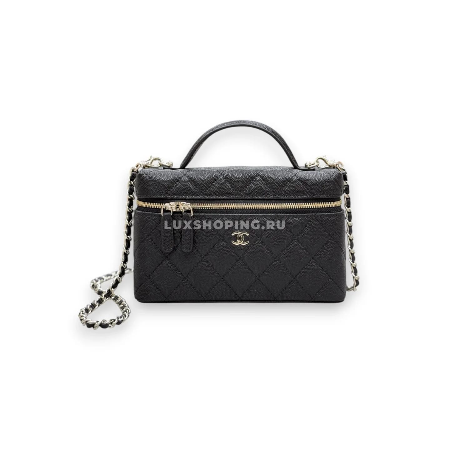 Сумка Chanel Vanity черная 17×19,5×5 см