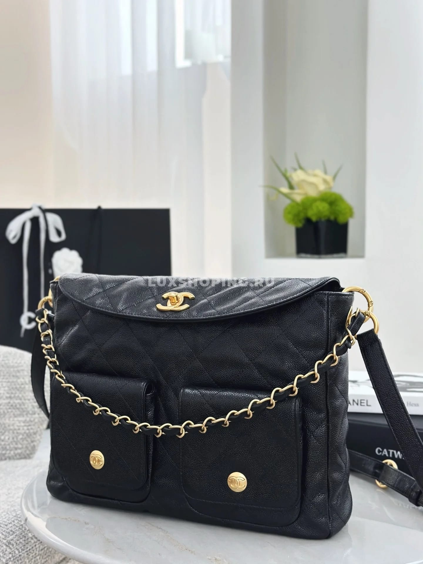 Сумка Chanel 25P Caviar Hobo Messenger 21,5×30×6 см - фото 2