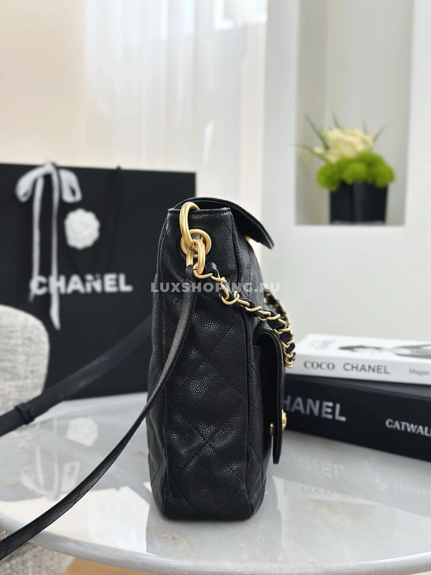 Сумка Chanel 25P Caviar Hobo Messenger 21,5×30×6 см - фото 6