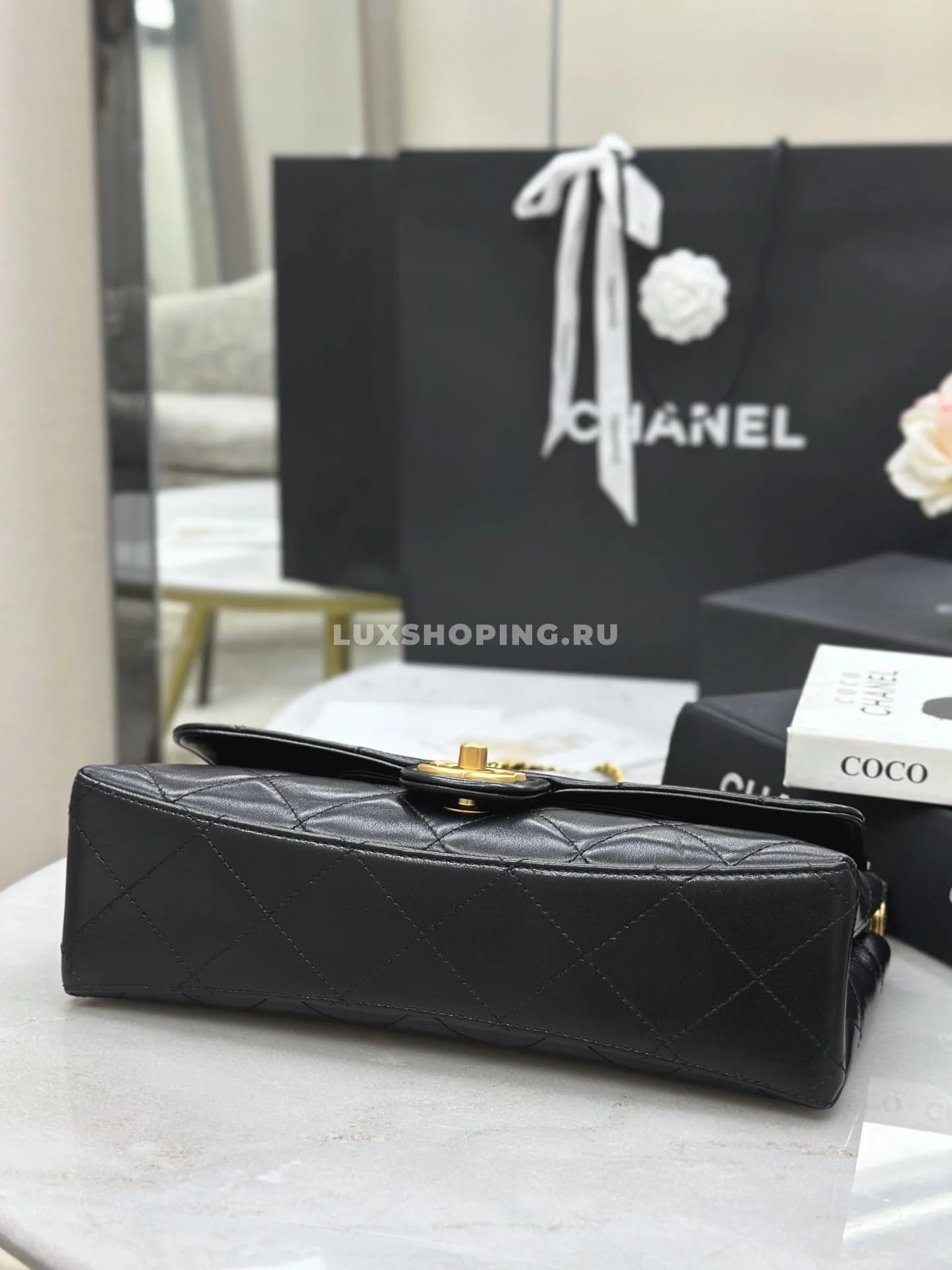 Сумка Chanel 25P Pearl Handle Bag 17×25×7 см - фото 4