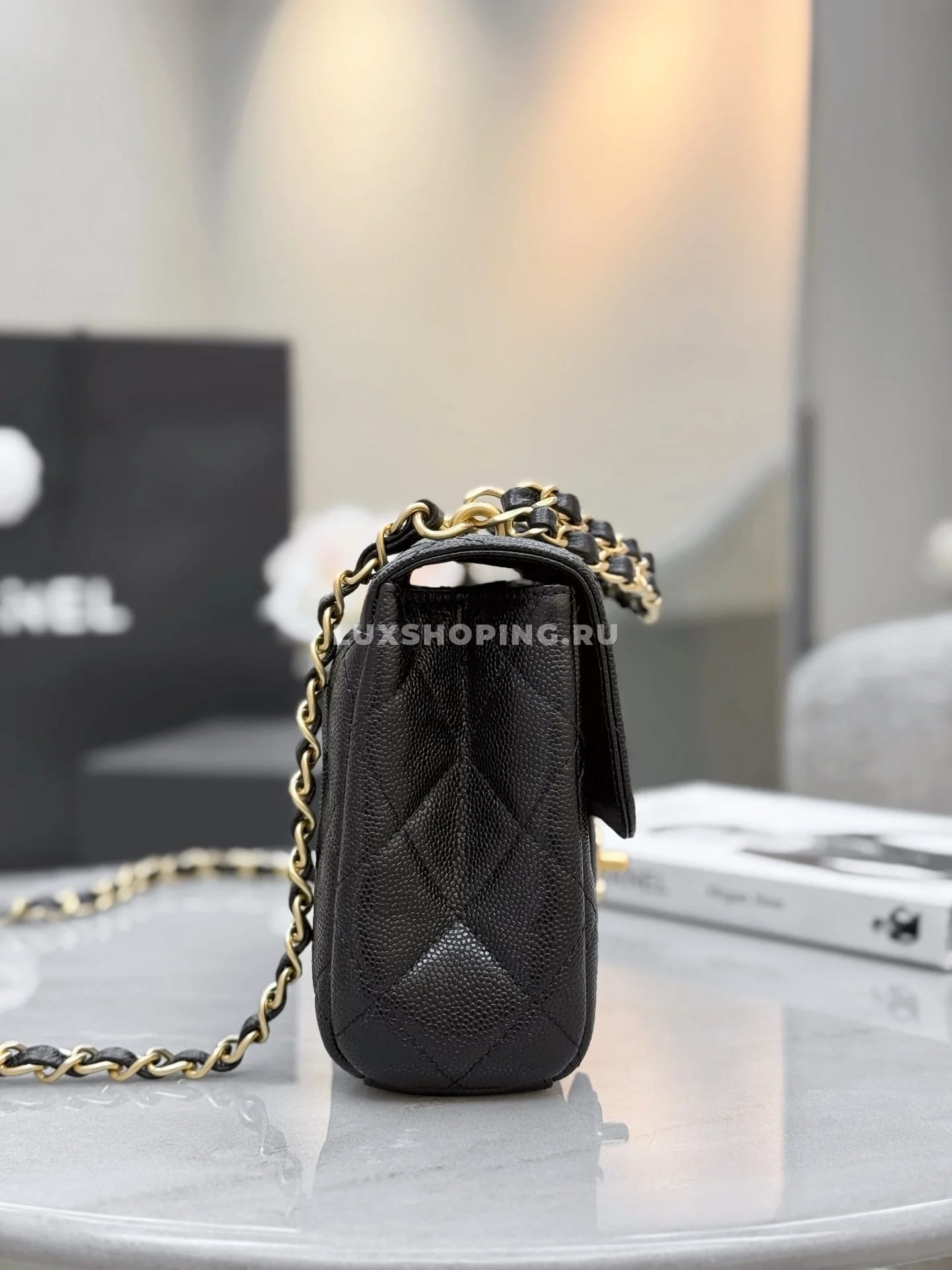 Сумка Chanel 25P Double Chain Caviar Flap 14×22×6,5 см - фото 8