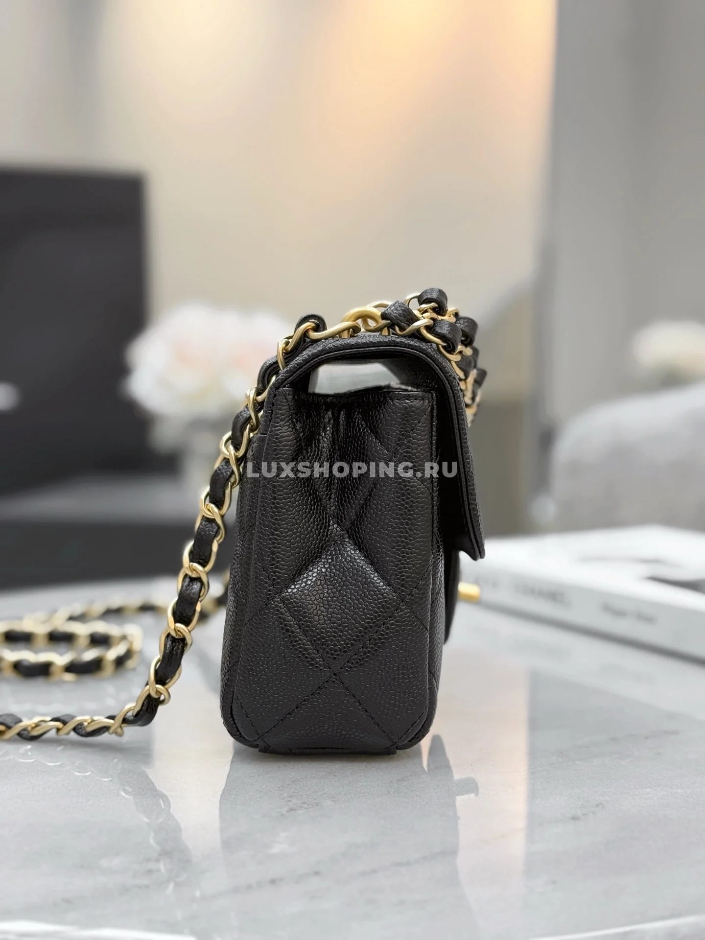 Сумка Chanel 25P Double Chain Caviar Flap 13×18×5,5 см - фото 7