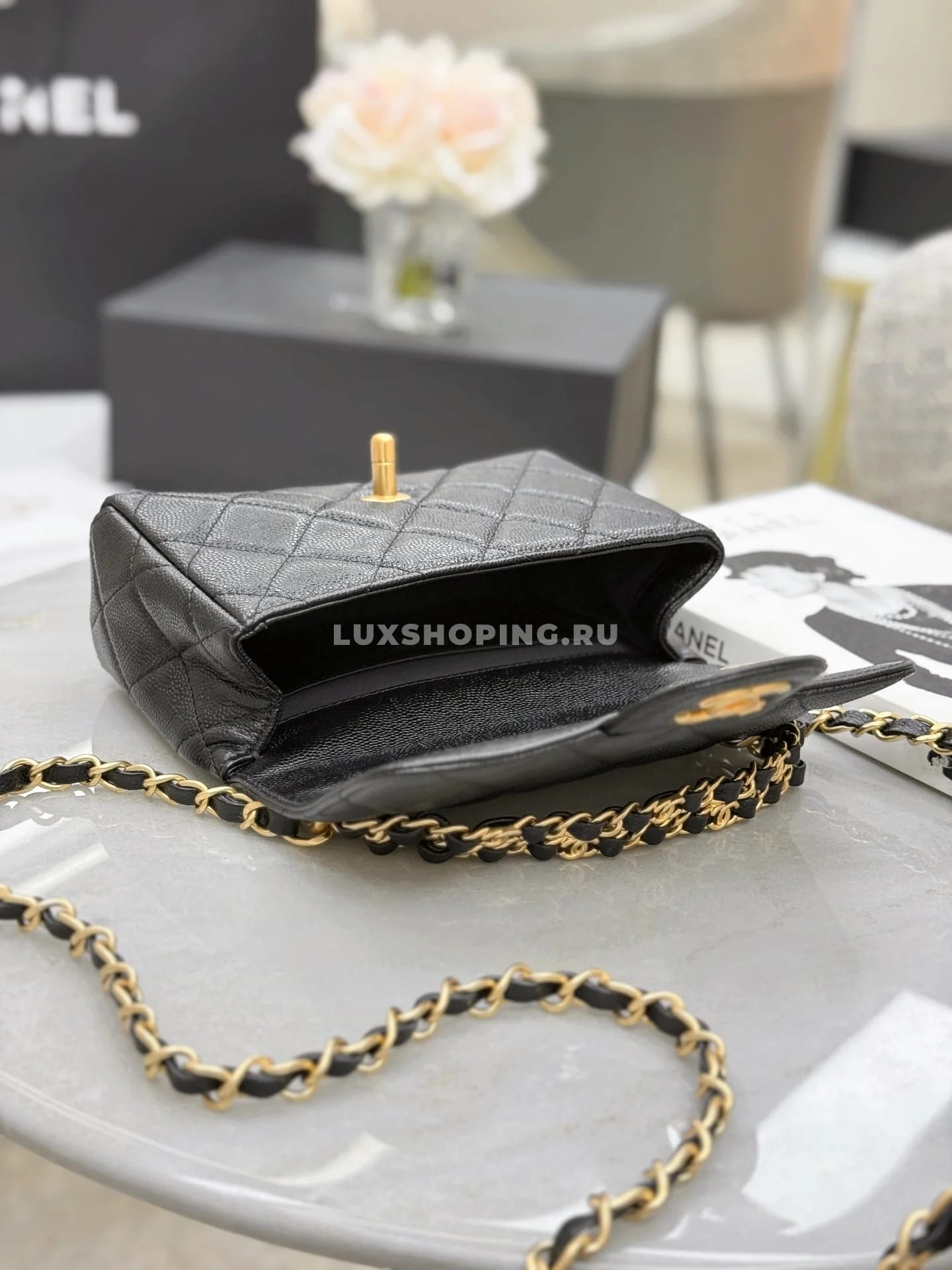 Сумка Chanel 25P Double Chain Caviar Flap 13×18×5,5 см - фото 8