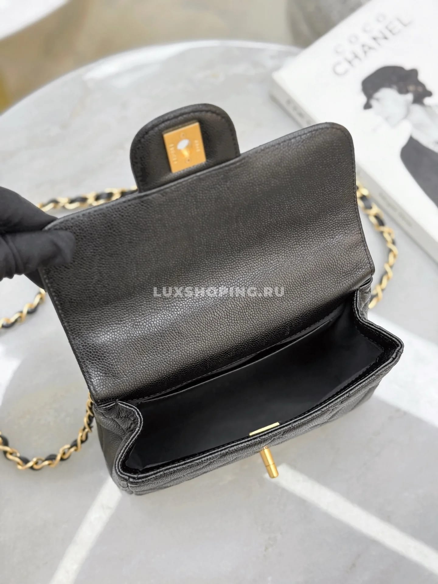 Сумка Chanel 25P Double Chain Caviar Flap 13×18×5,5 см - фото 10