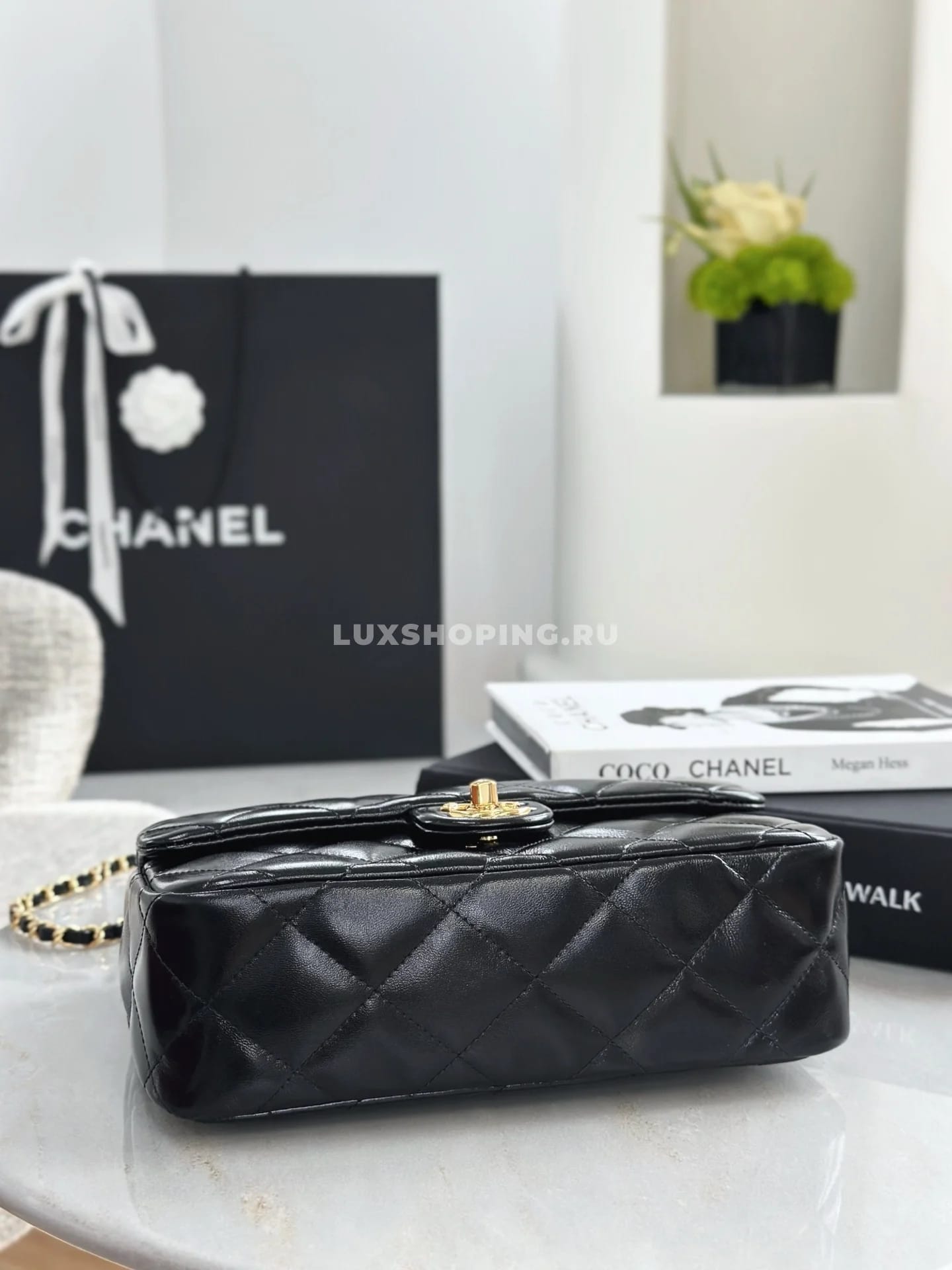 Сумка Chanel 24B Handle Flap Bag Square черная 17×25×8 см - фото 8