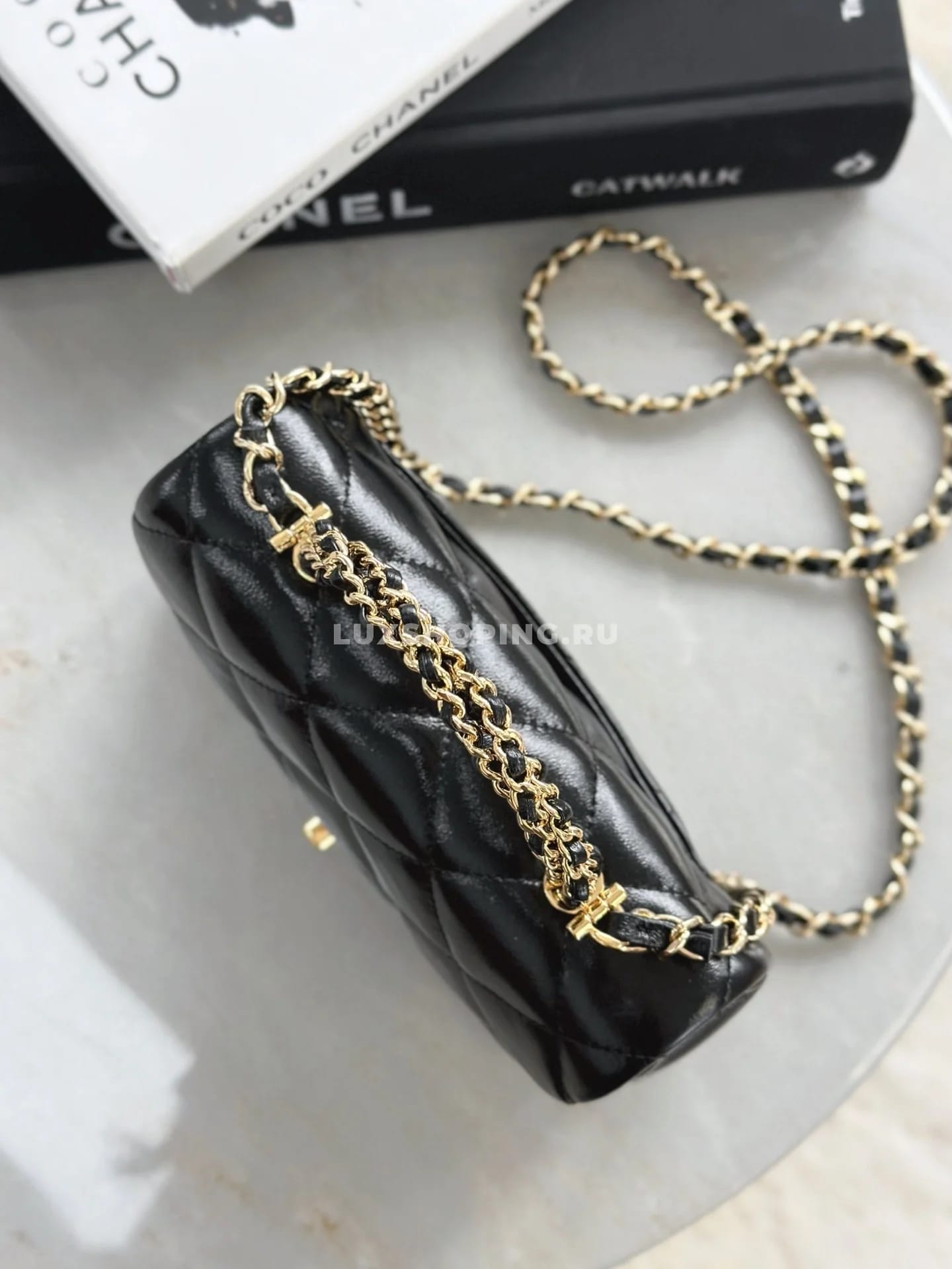 Сумка Chanel 24B Handle Flap Bag Square черная 14×19×8,5 см - фото 8