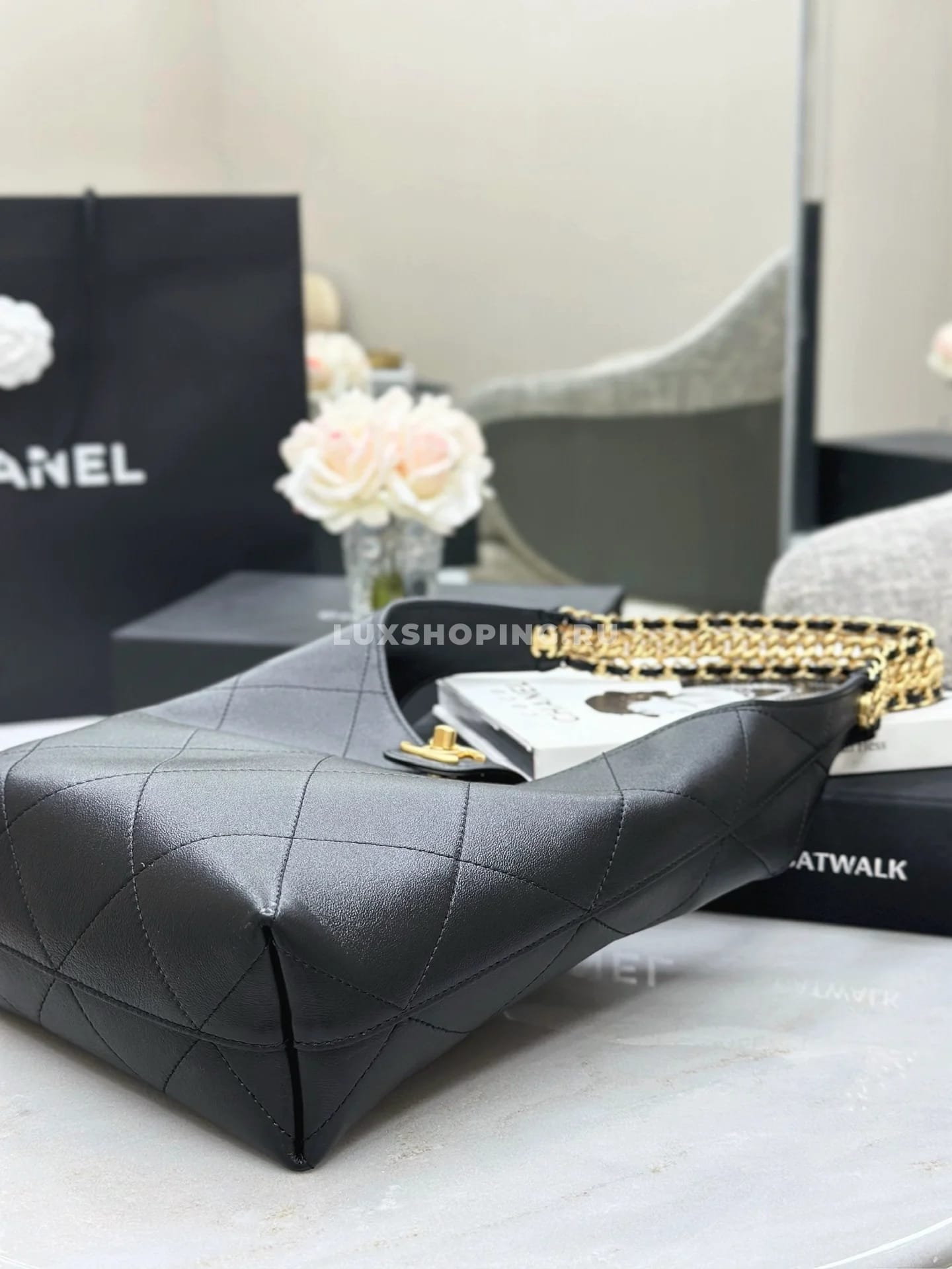 Сумка Chanel 25P Hobo черная 23×27×21 см - фото 2