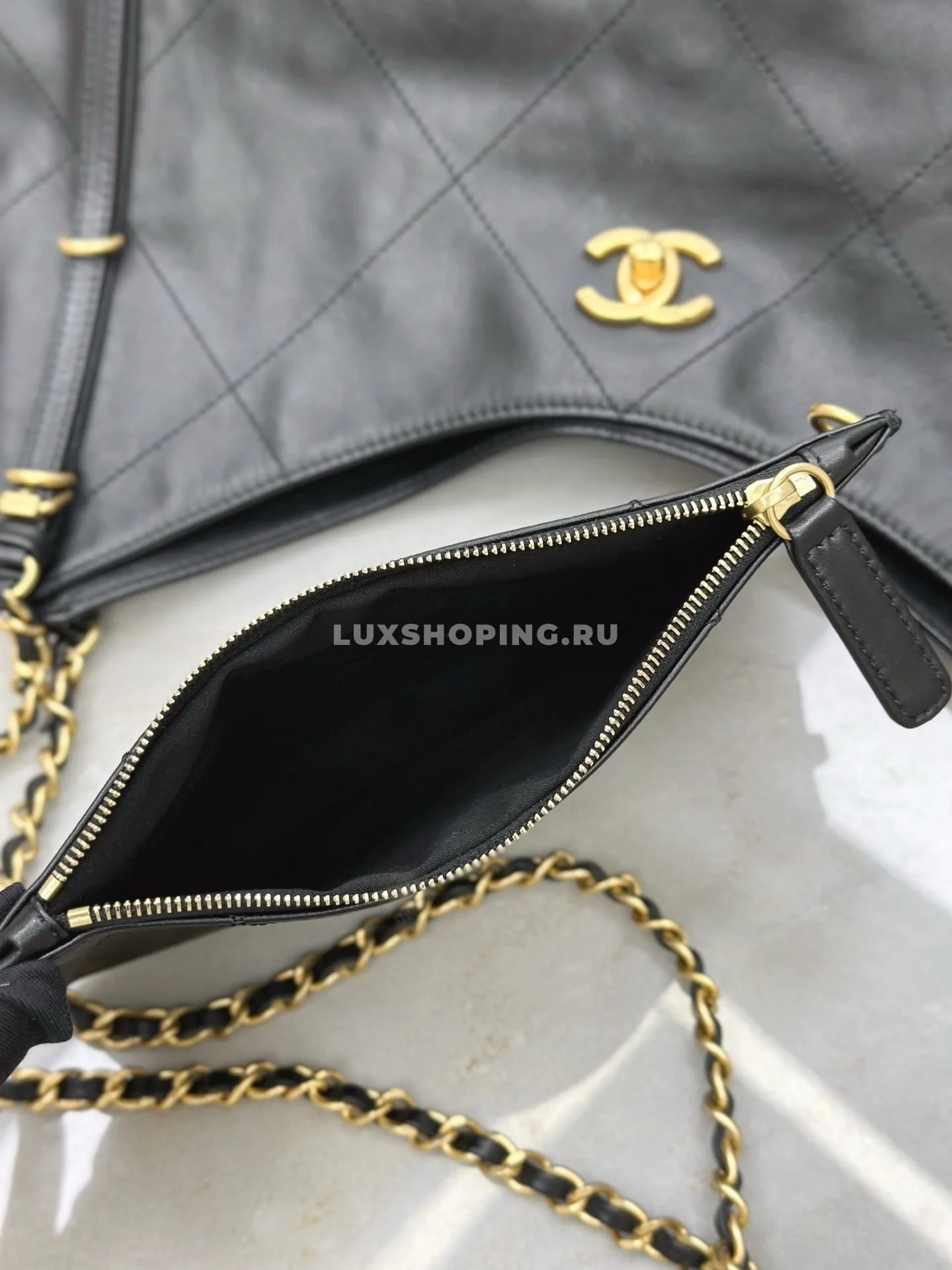 Сумка Chanel Tote черная 36×59×13 см - фото 7