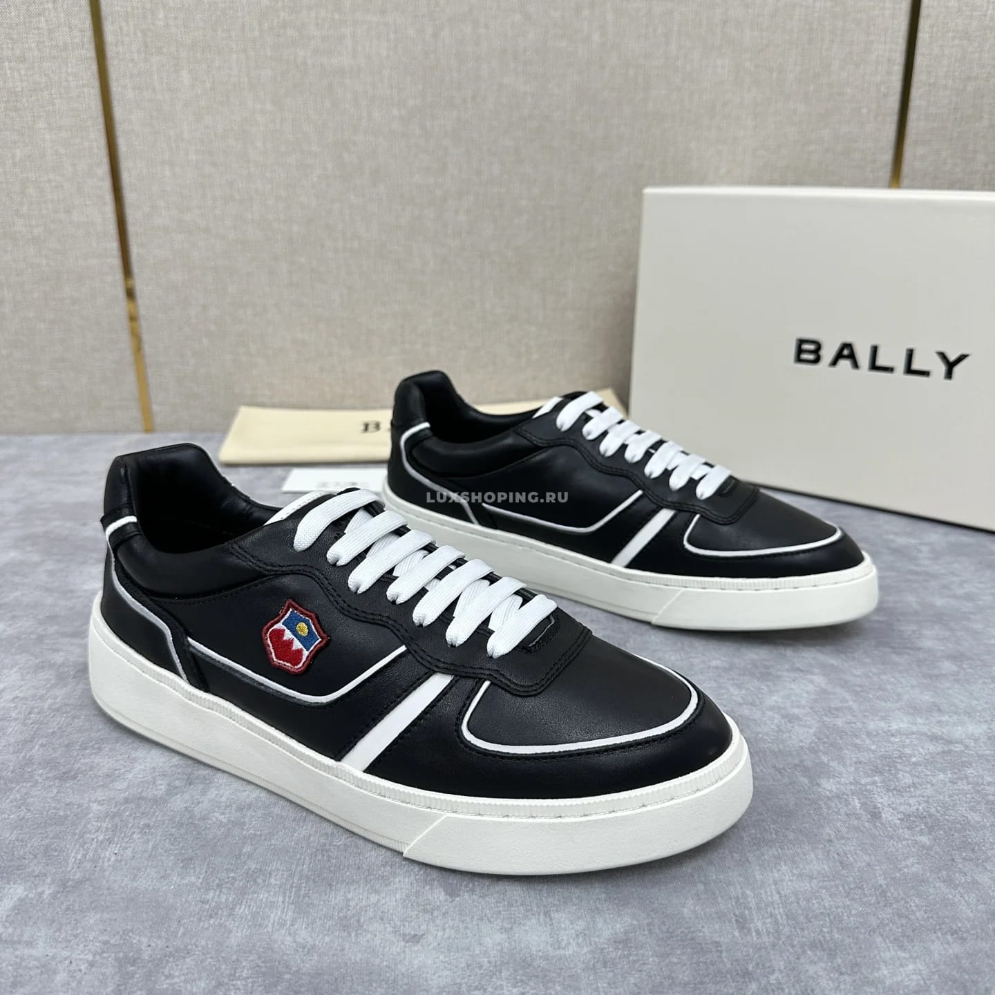 Кроссовки Bally Men's Leather Sneakers  черные - фото 7