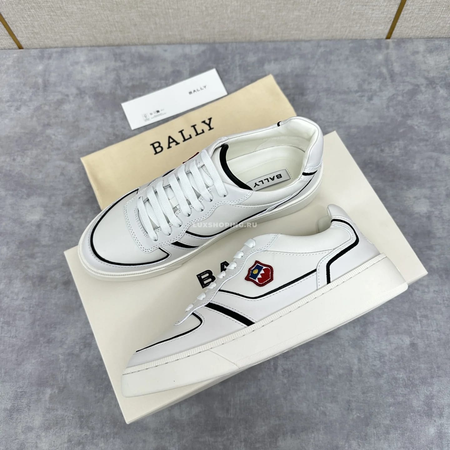 Кроссовки Bally Men's Leather Sneakers  белые - фото 3