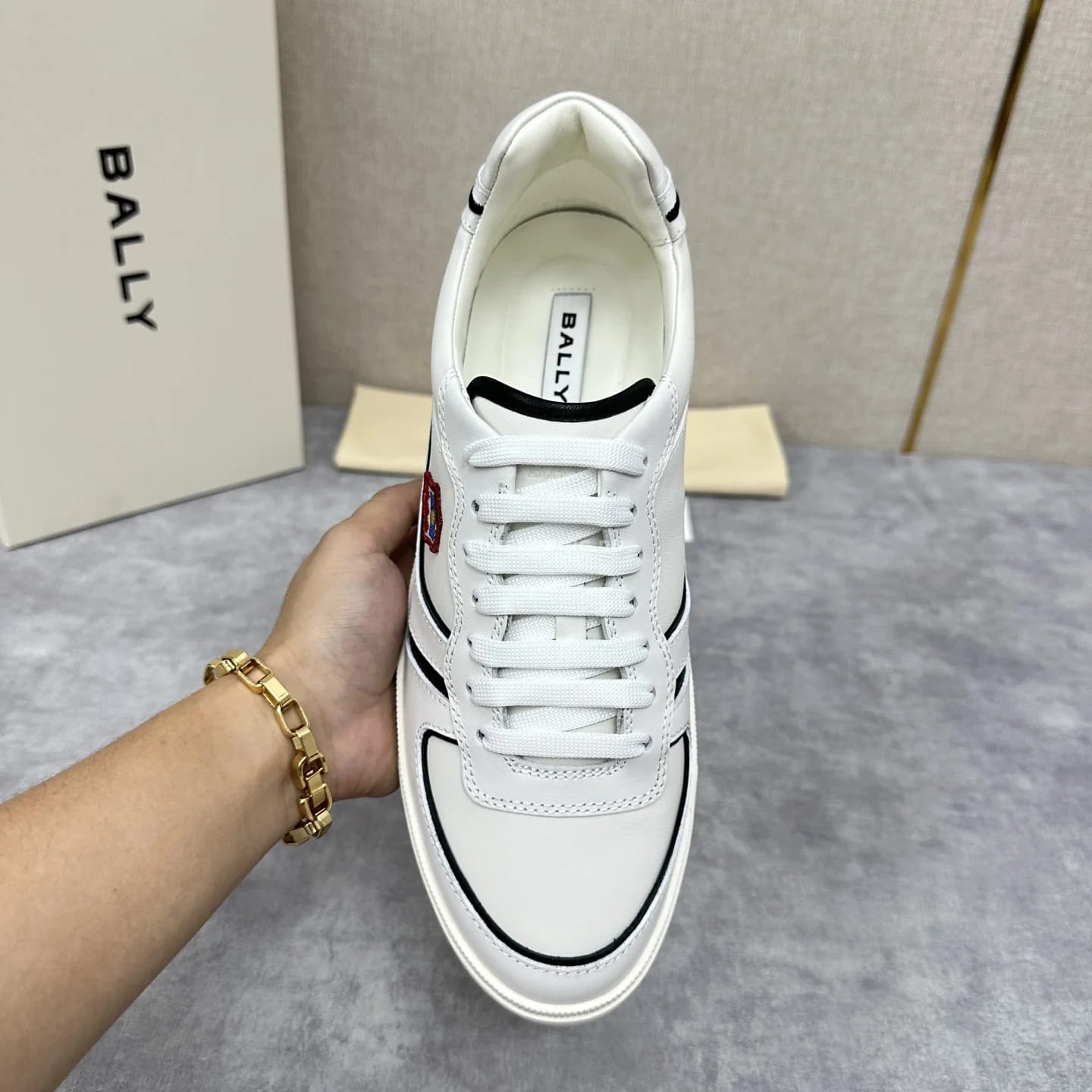Кроссовки Bally Men's Leather Sneakers  белые - фото 6