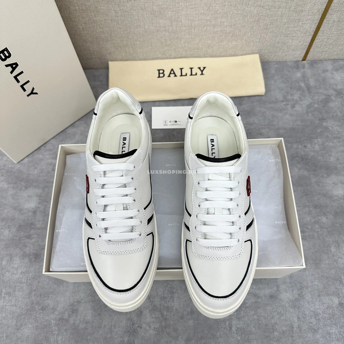 Кроссовки Bally Men's Leather Sneakers  белые - фото 7
