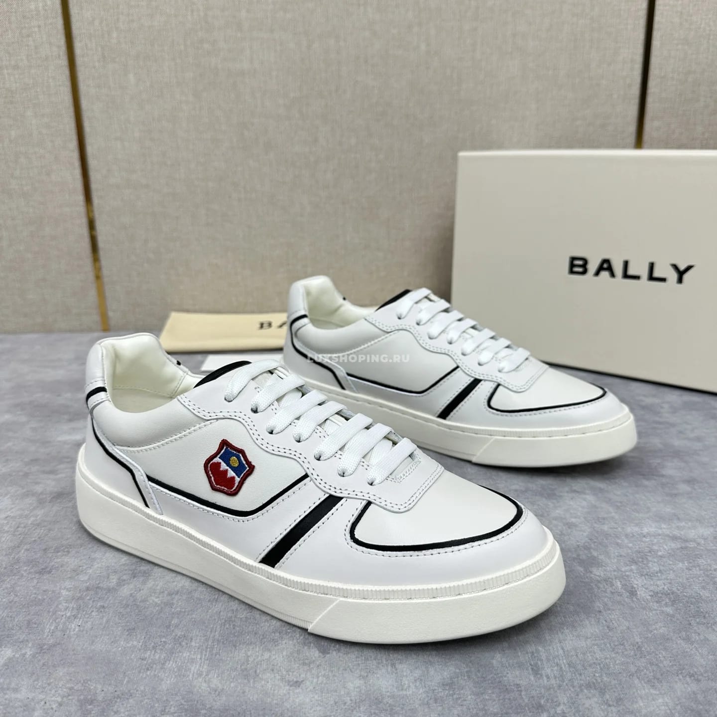 Кроссовки Bally Men's Leather Sneakers  белые - фото 8