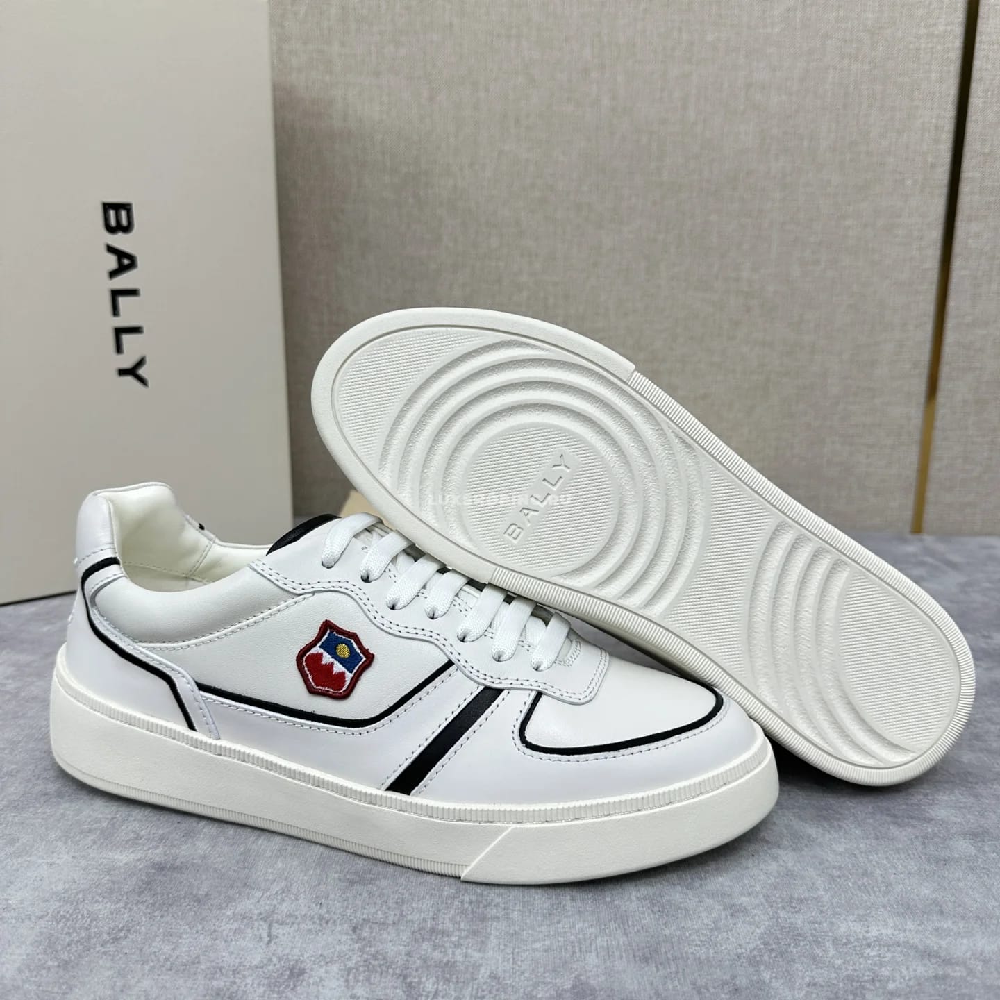 Кроссовки Bally Men's Leather Sneakers  белые - фото 9
