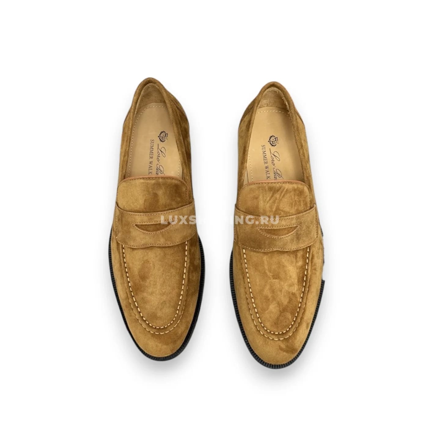Лоферы Loro Piana коричневые замшевые