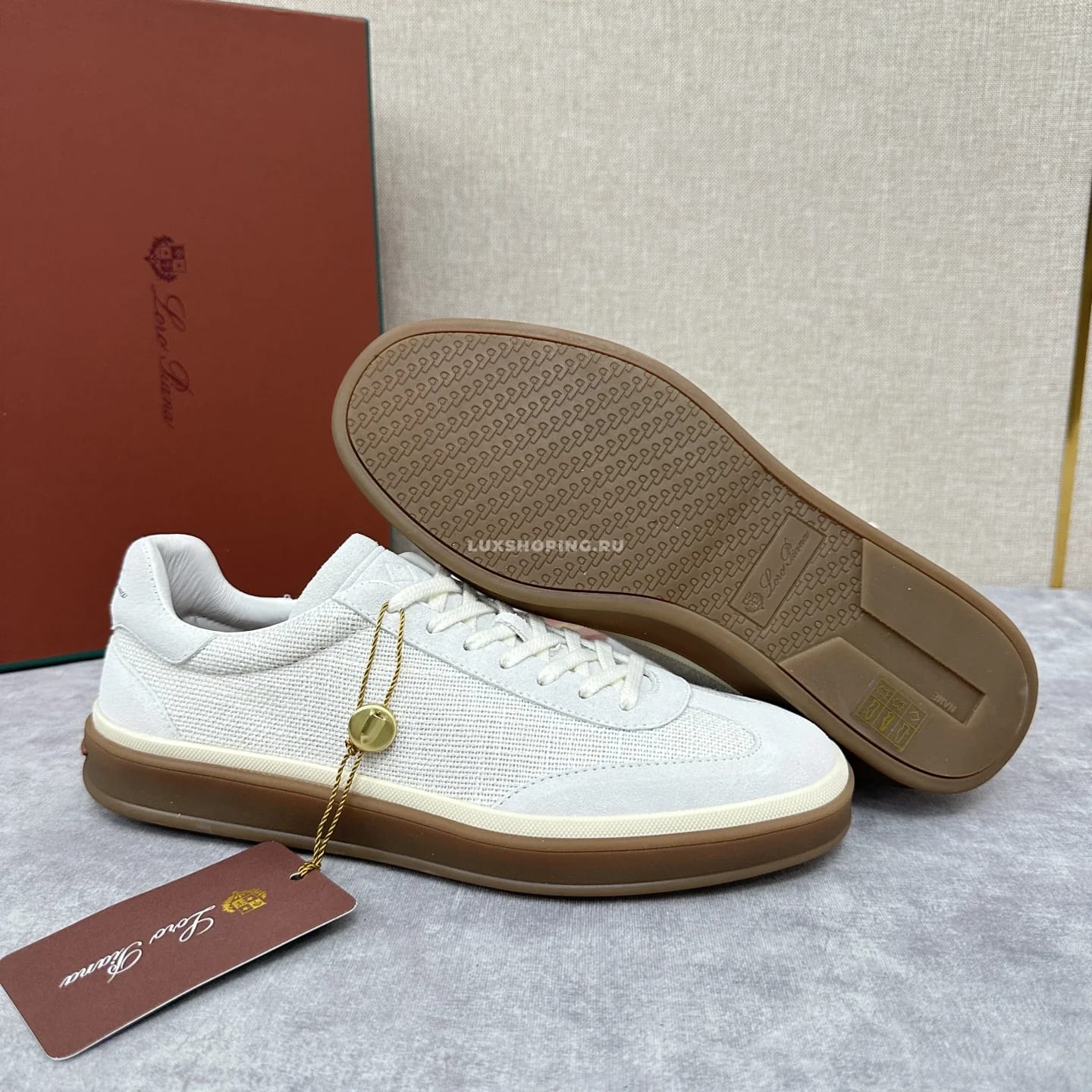 Кеды Loro Piana Trainer Sneakers белые - фото 4