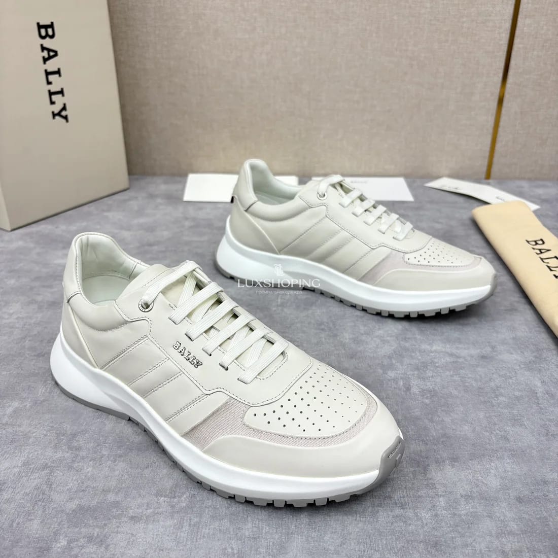 Кроссовки Bally мужские бежевые - фото 4