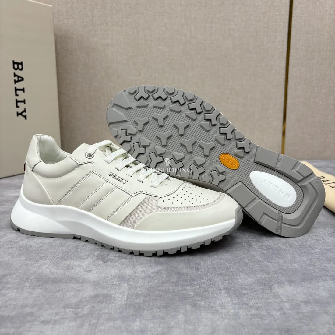 Кроссовки Bally мужские бежевые - фото 6