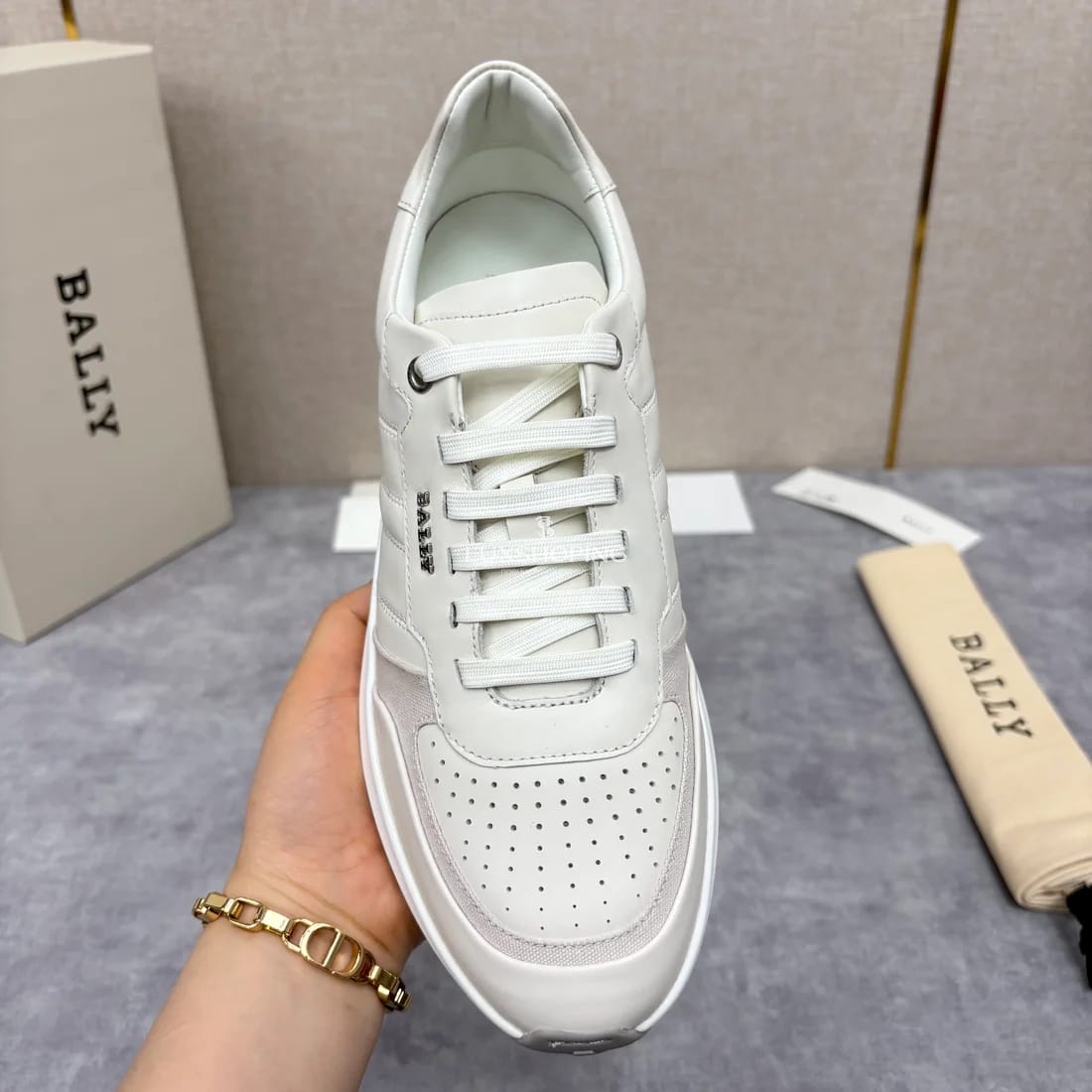 Кроссовки Bally мужские бежевые - фото 9