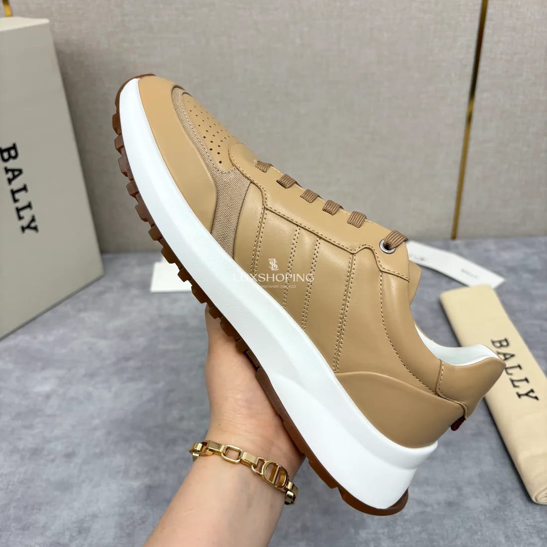 Кроссовки Bally мужские песочные - фото 10