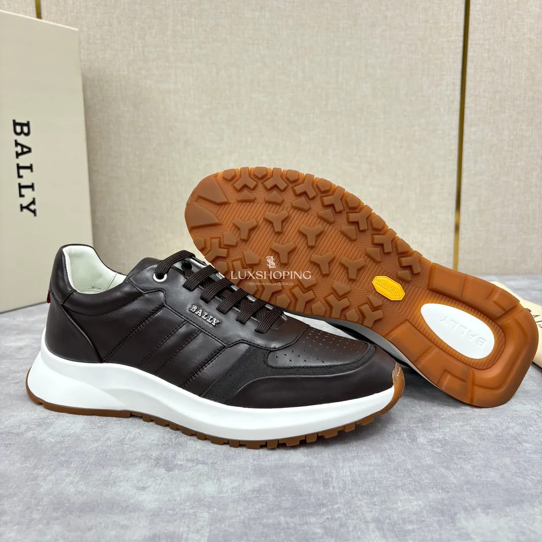 Кроссовки Bally мужские коричневые - фото 6