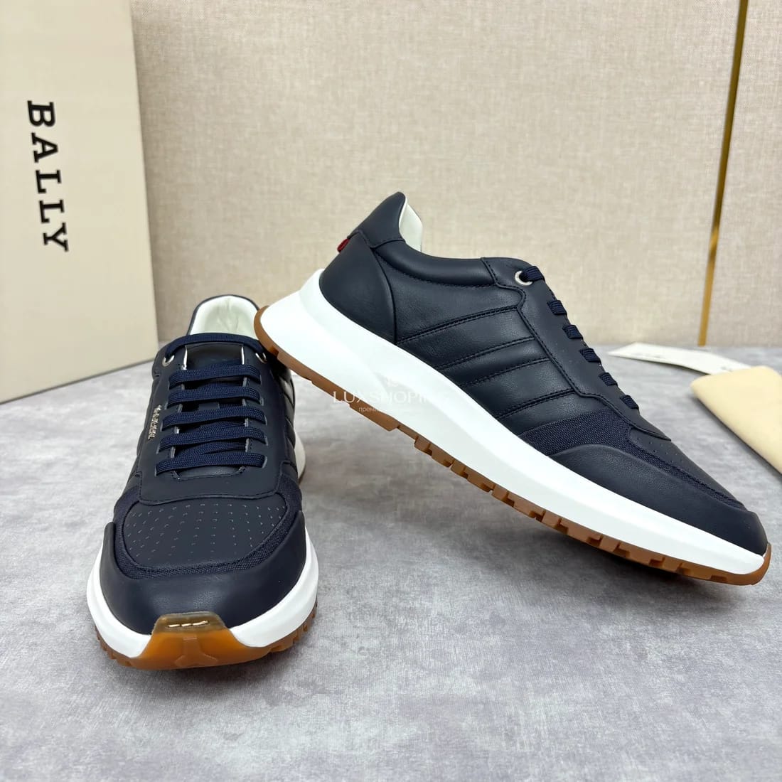 Кроссовки Bally мужские синие с белой подошвой - фото 5